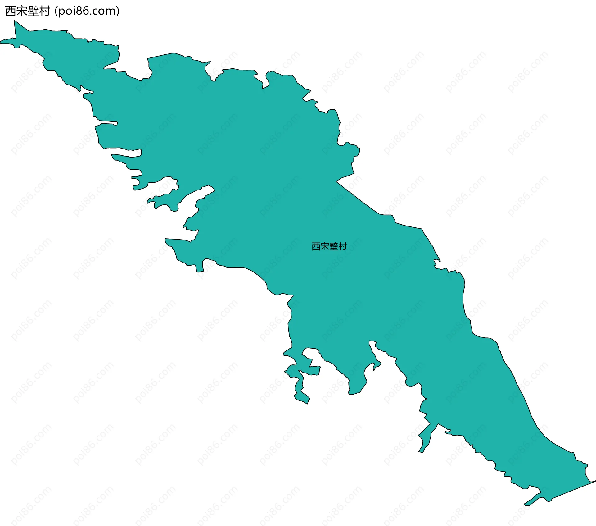 西宋壁村边界地图