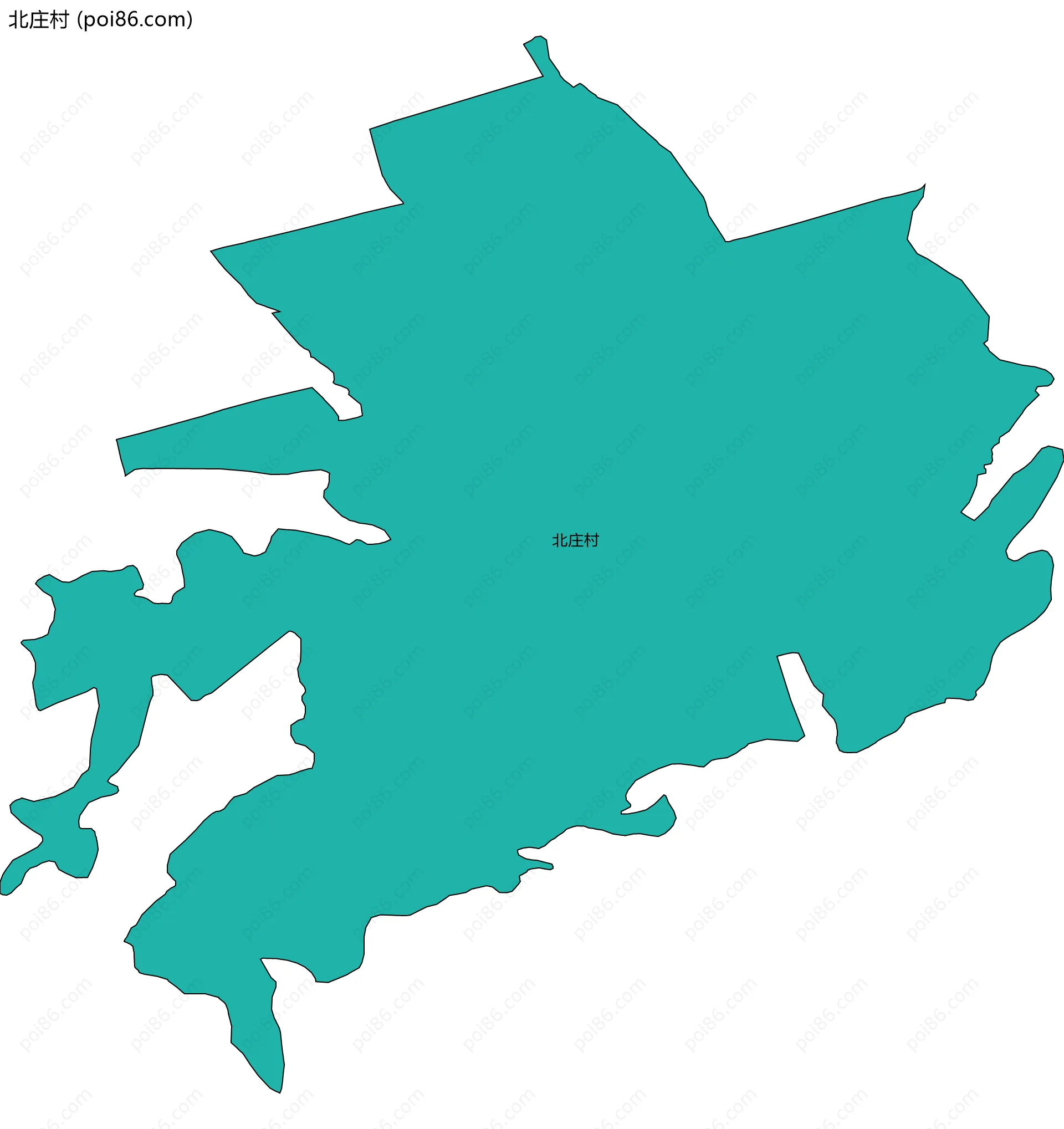 北庄村边界地图