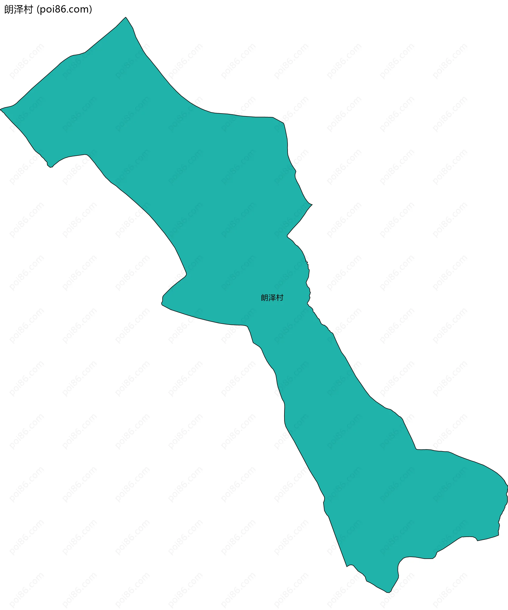 朗泽村边界地图