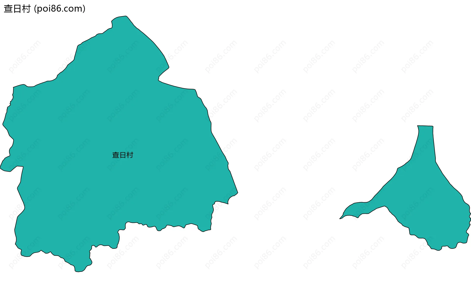 查日村边界地图