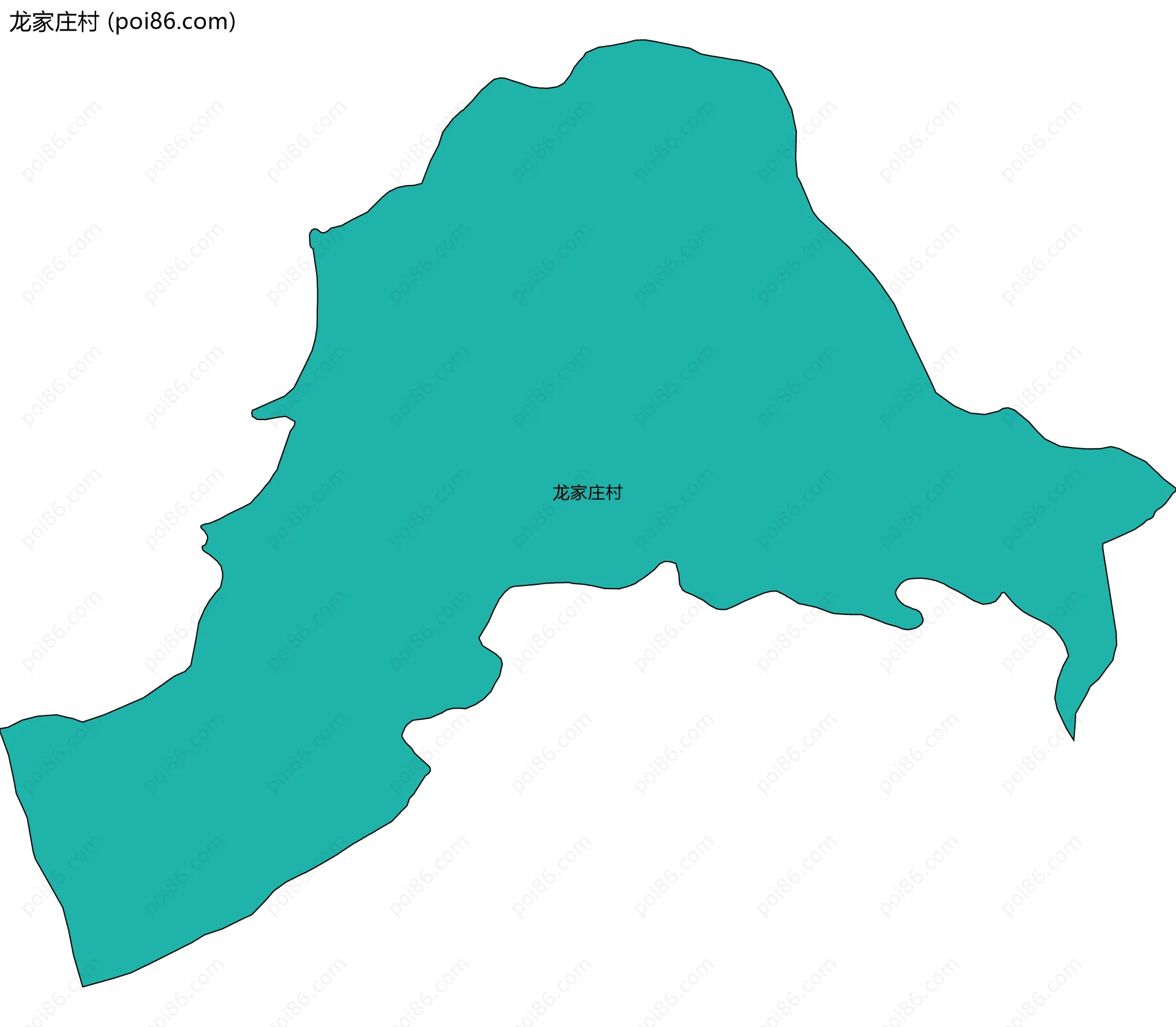 龙家庄村边界地图