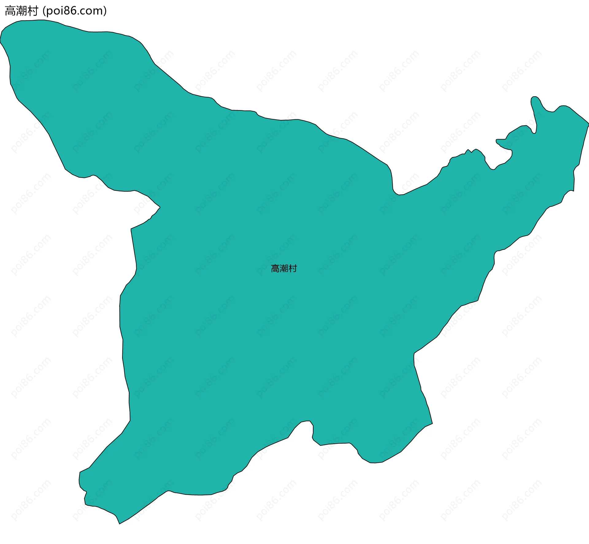 高潮村边界地图