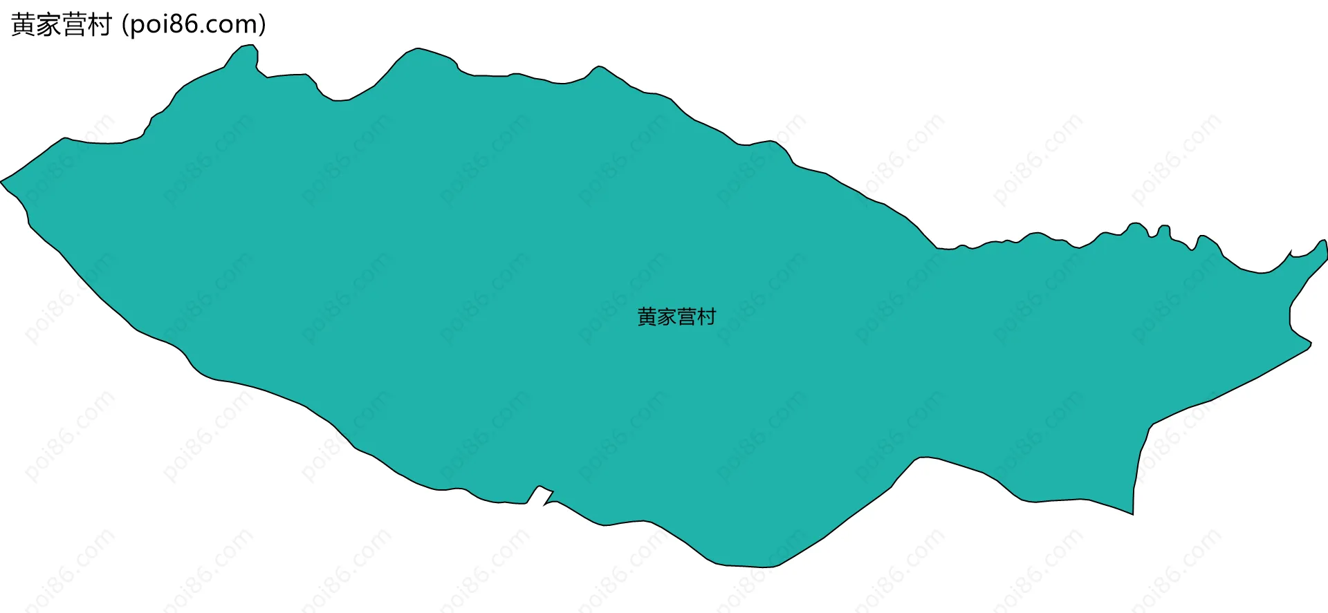 黄家营村边界地图