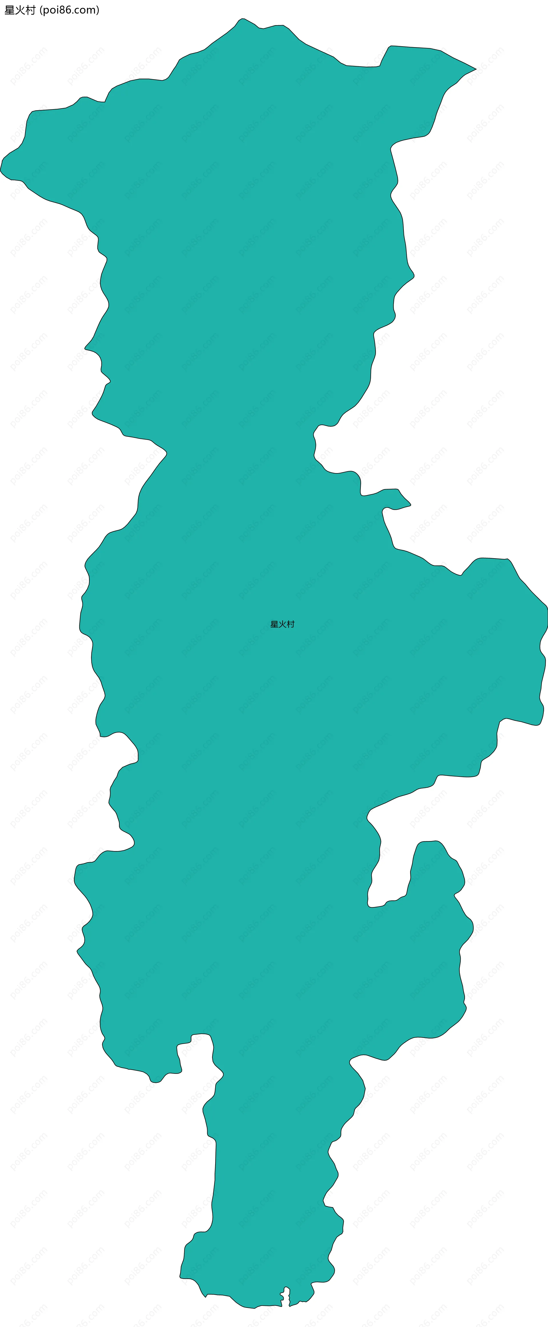 星火村边界地图