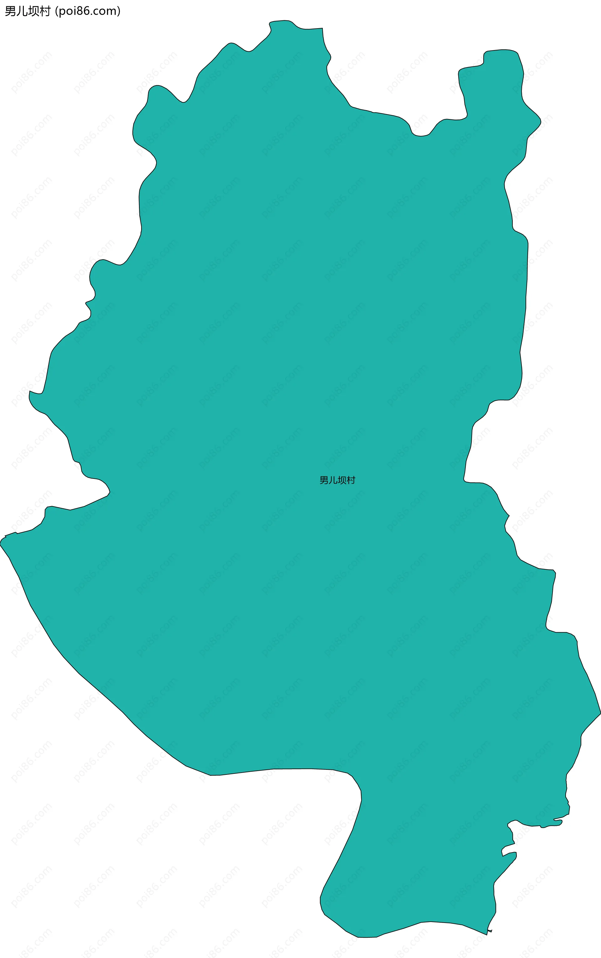 男儿坝村边界地图