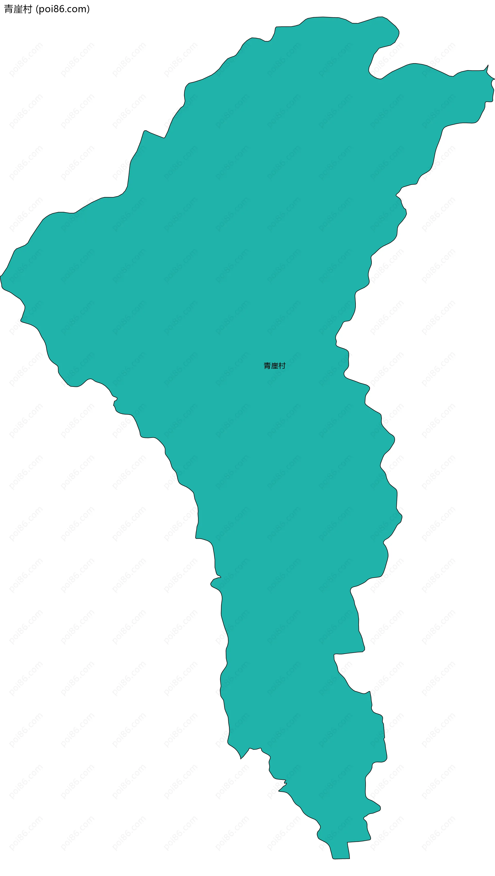 青崖村边界地图