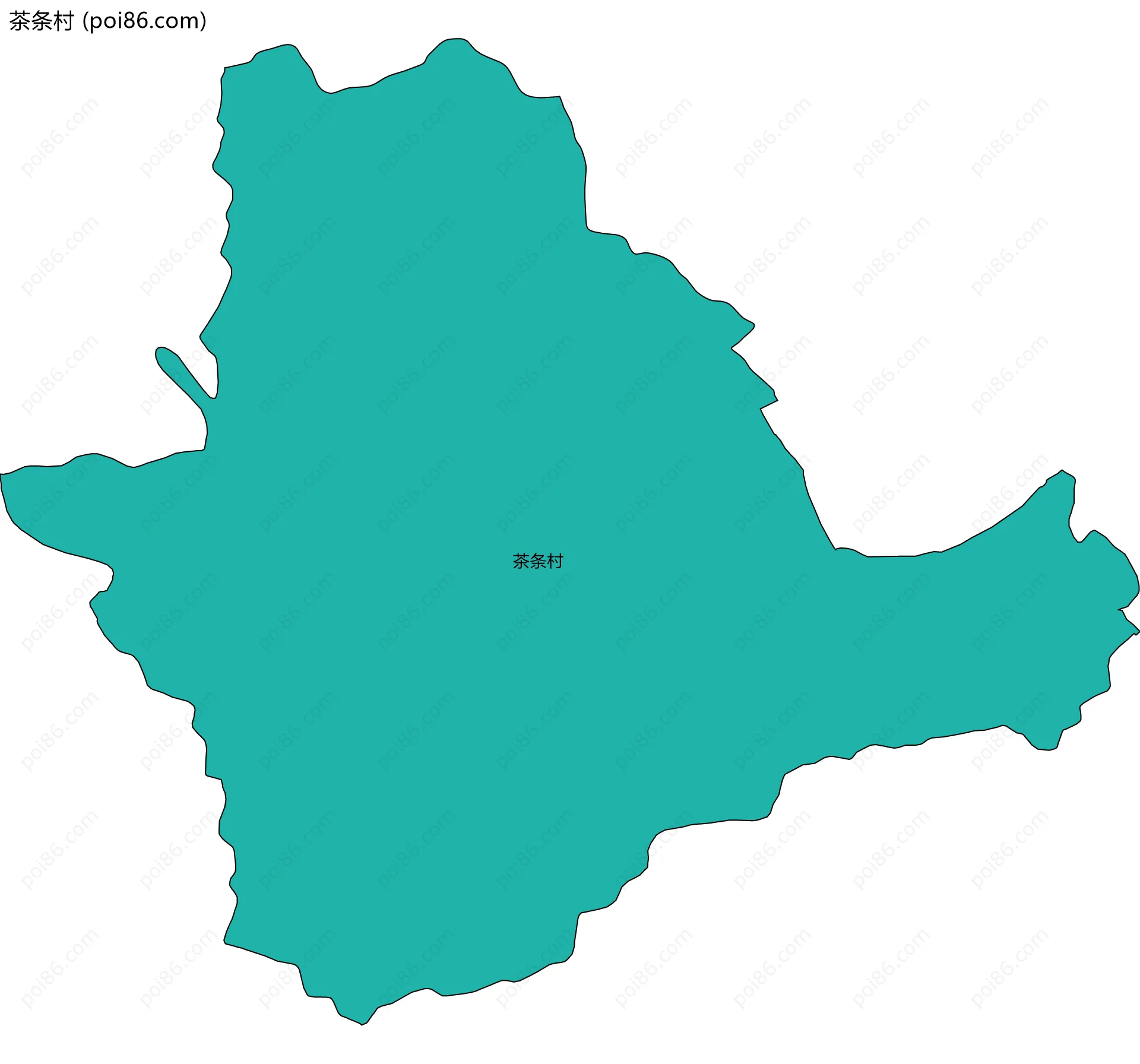 茶条村边界地图