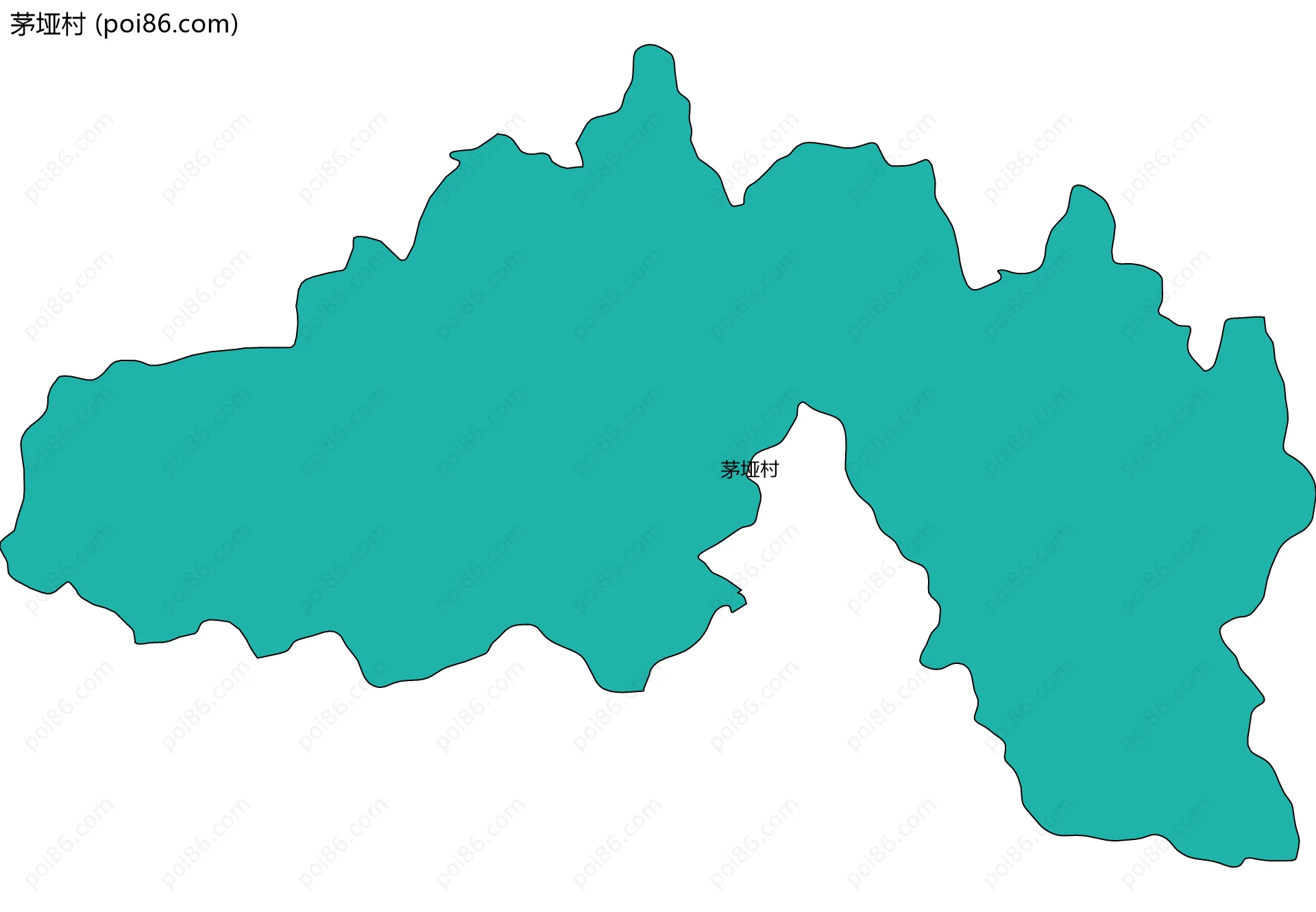 茅垭村边界地图