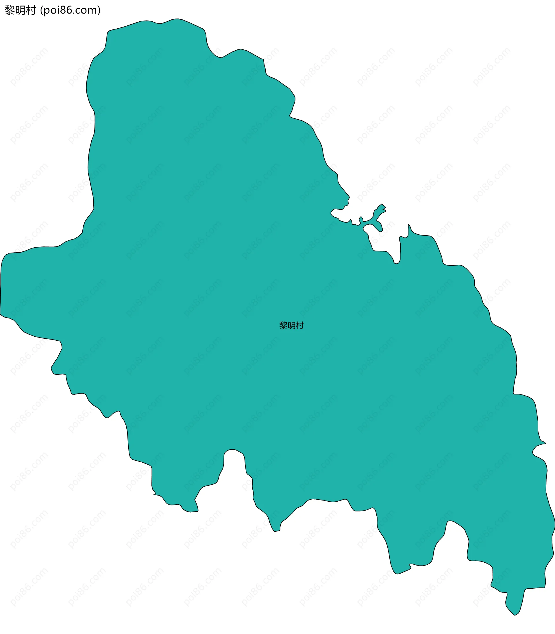 黎明村边界地图
