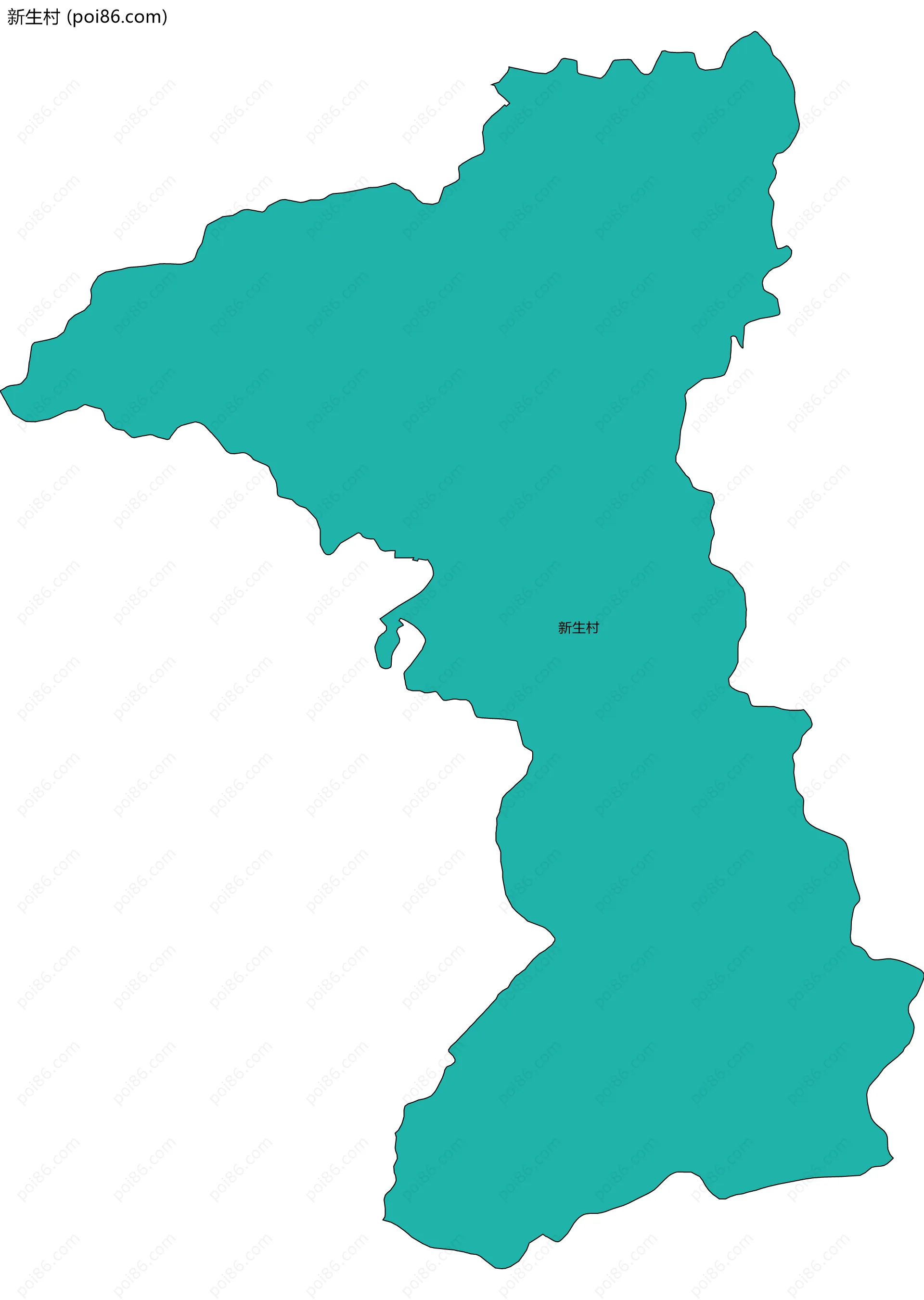 新生村边界地图