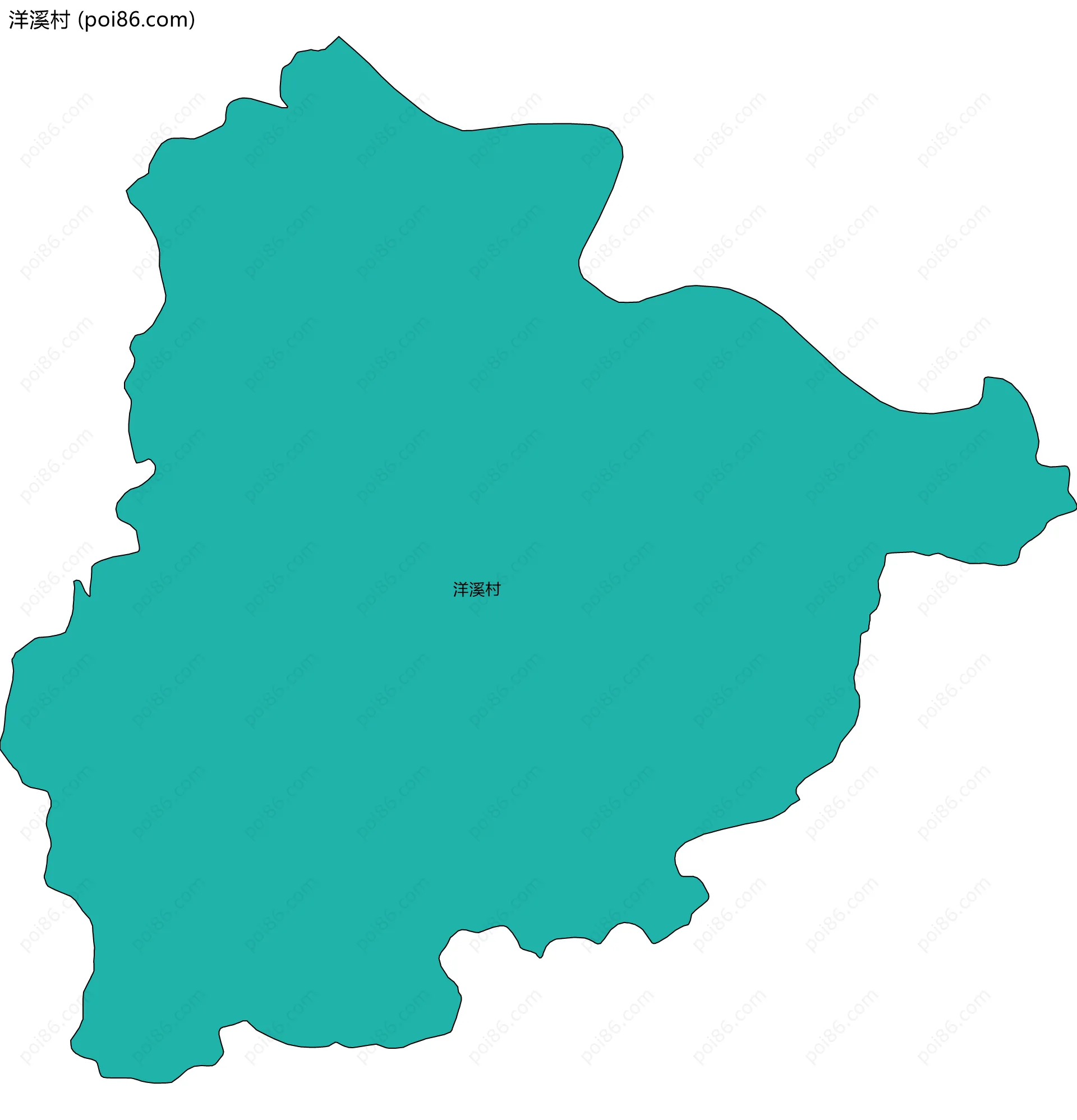 洋溪村边界地图