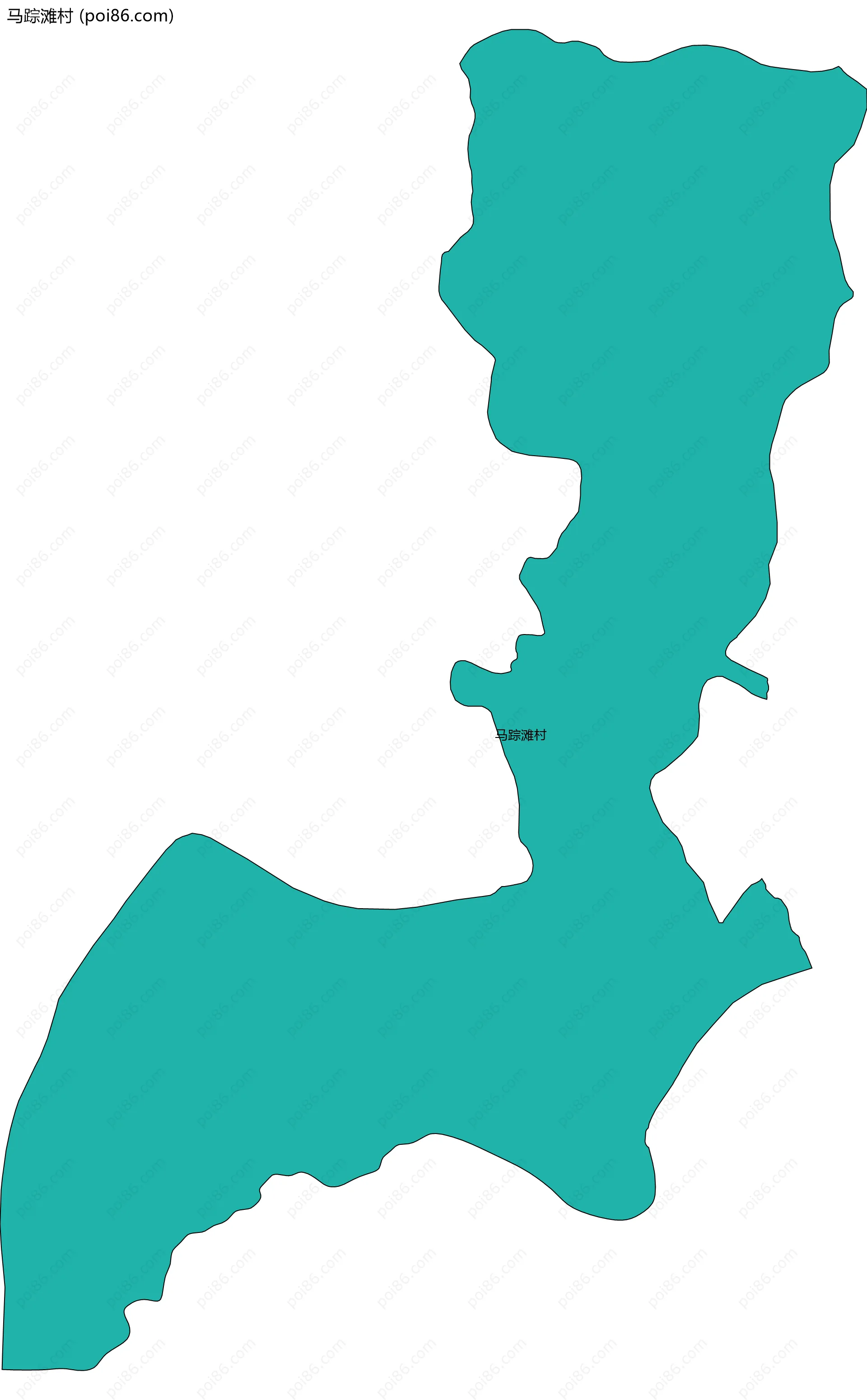 马踪滩村边界地图