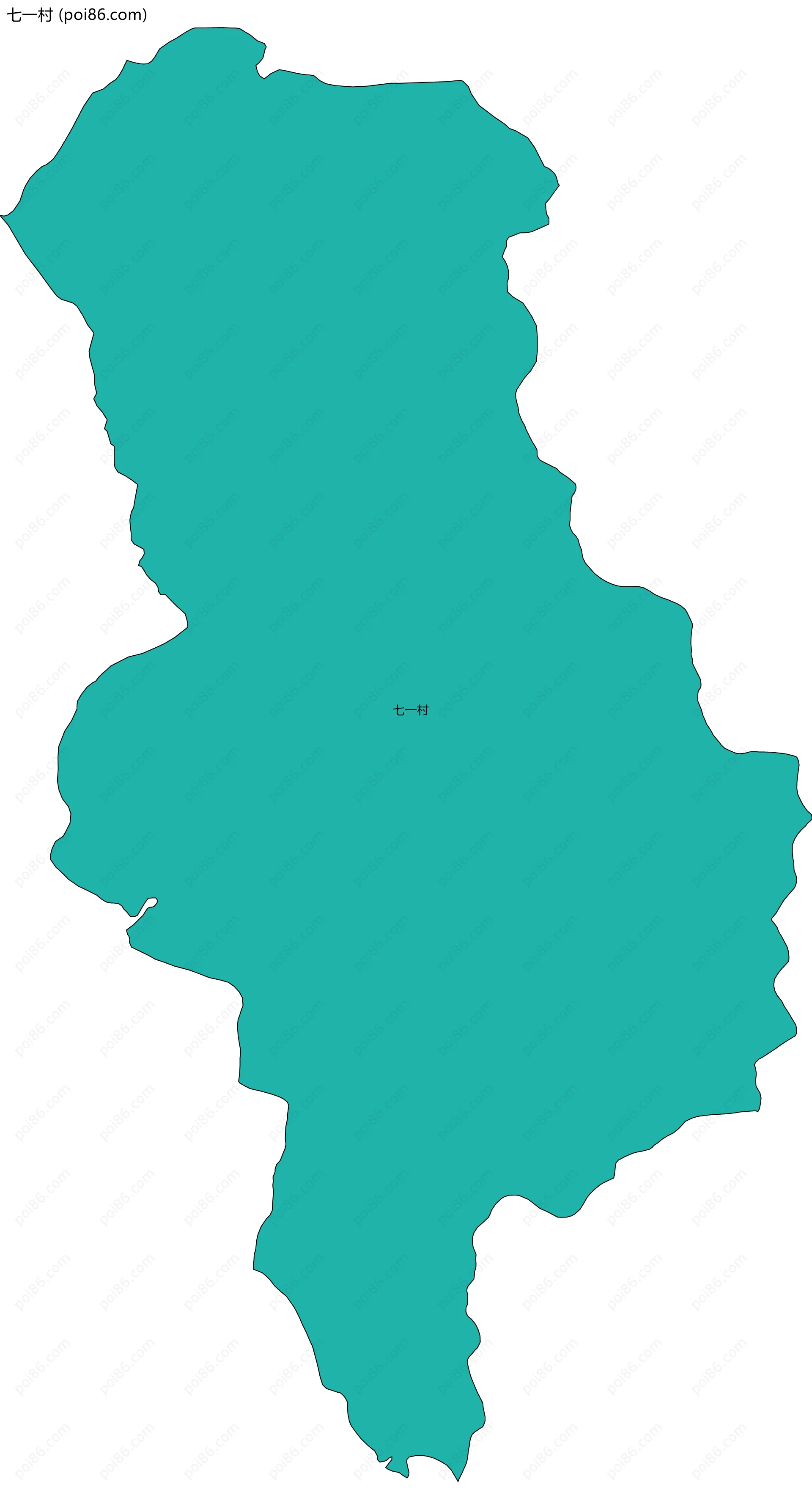 七一村边界地图