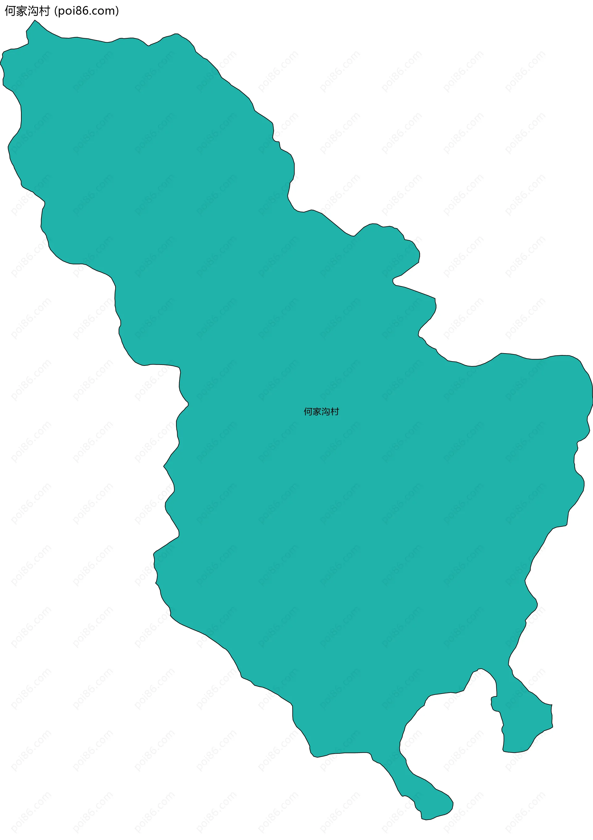 何家沟村边界地图