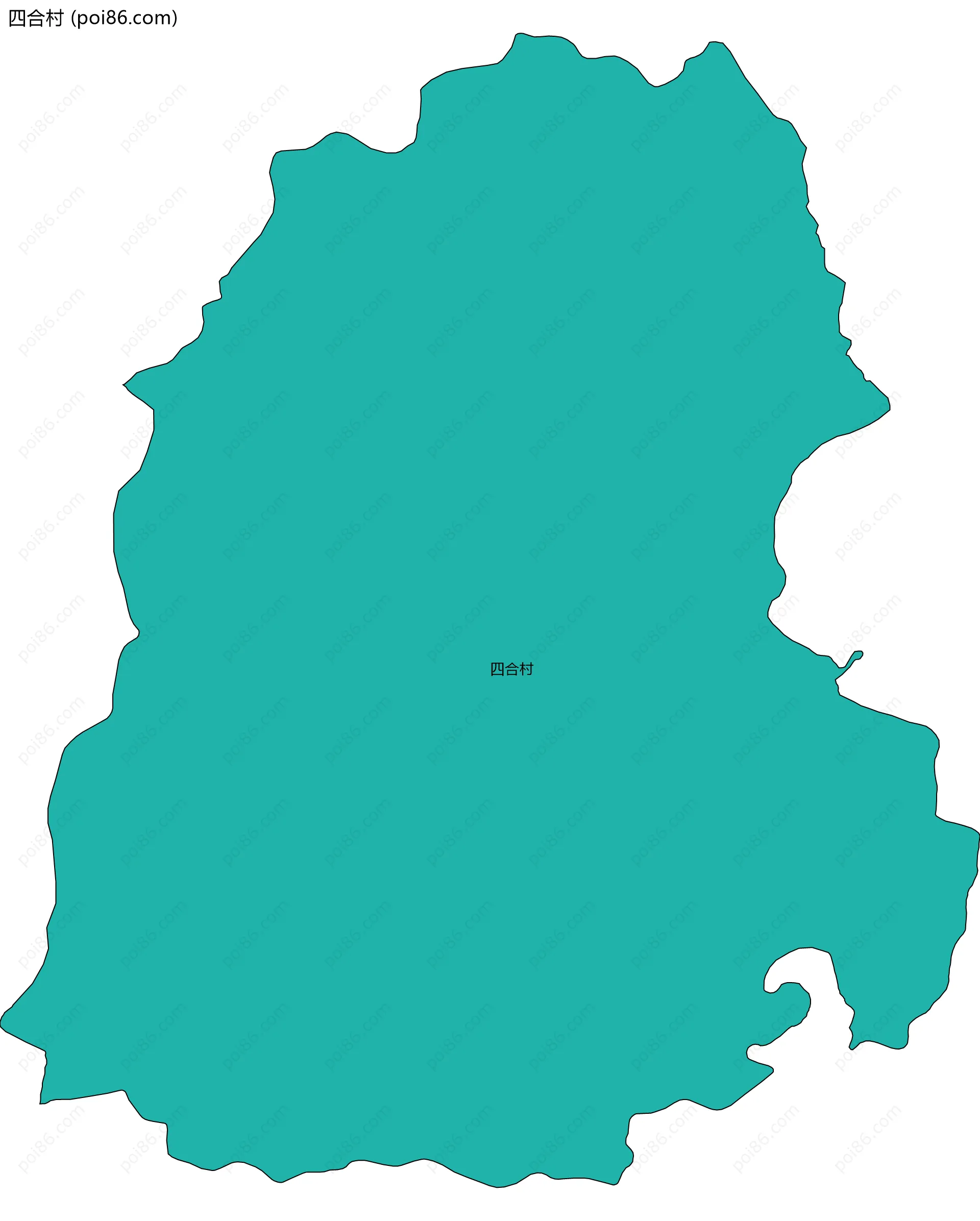 四合村边界地图