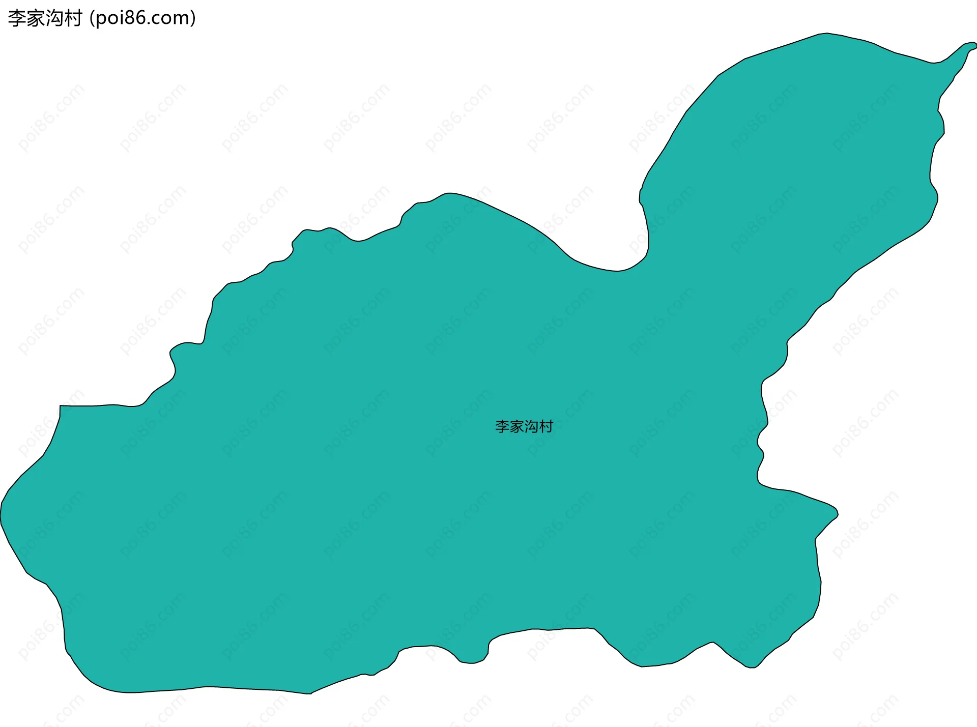 李家沟村边界地图