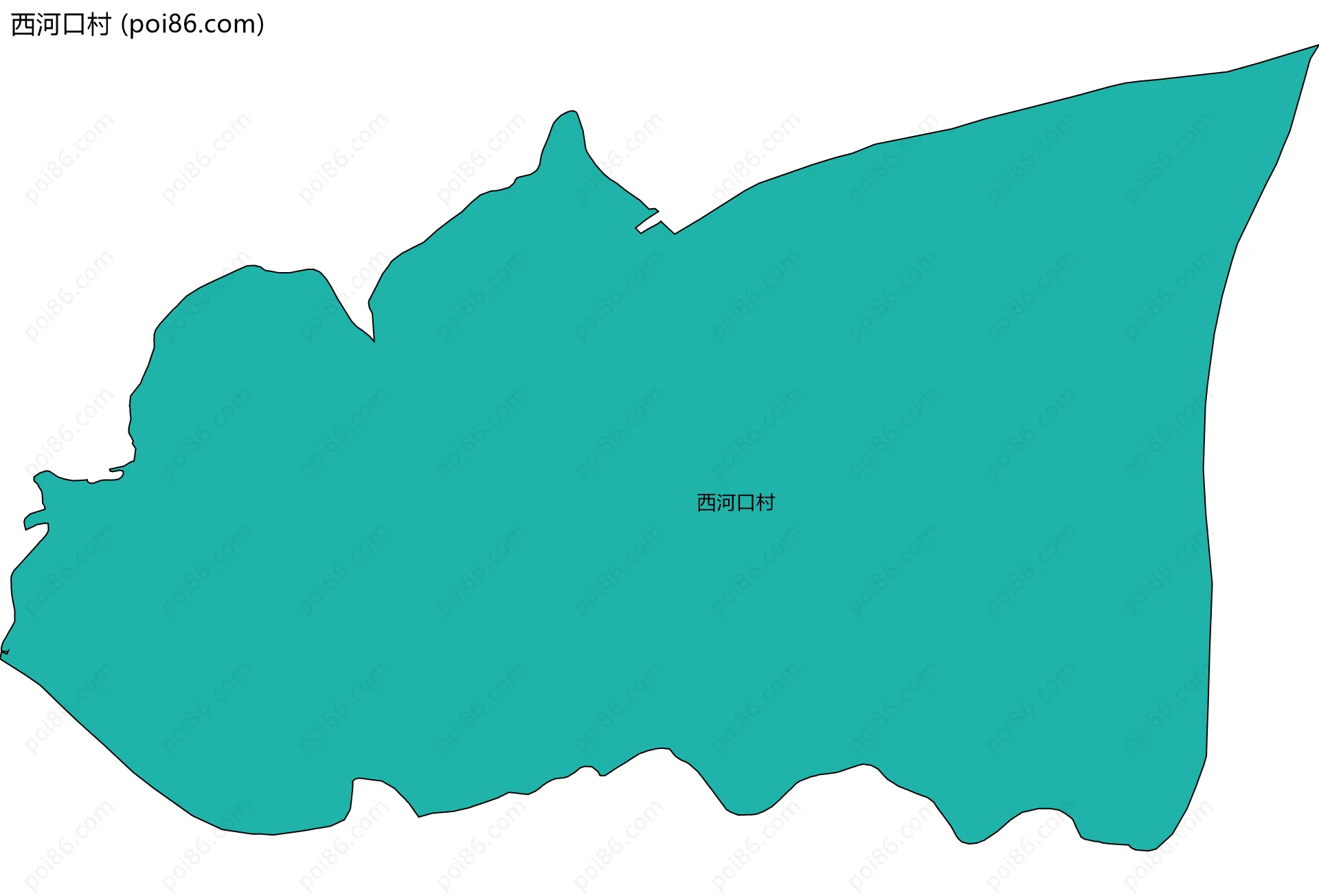 西河口村边界地图