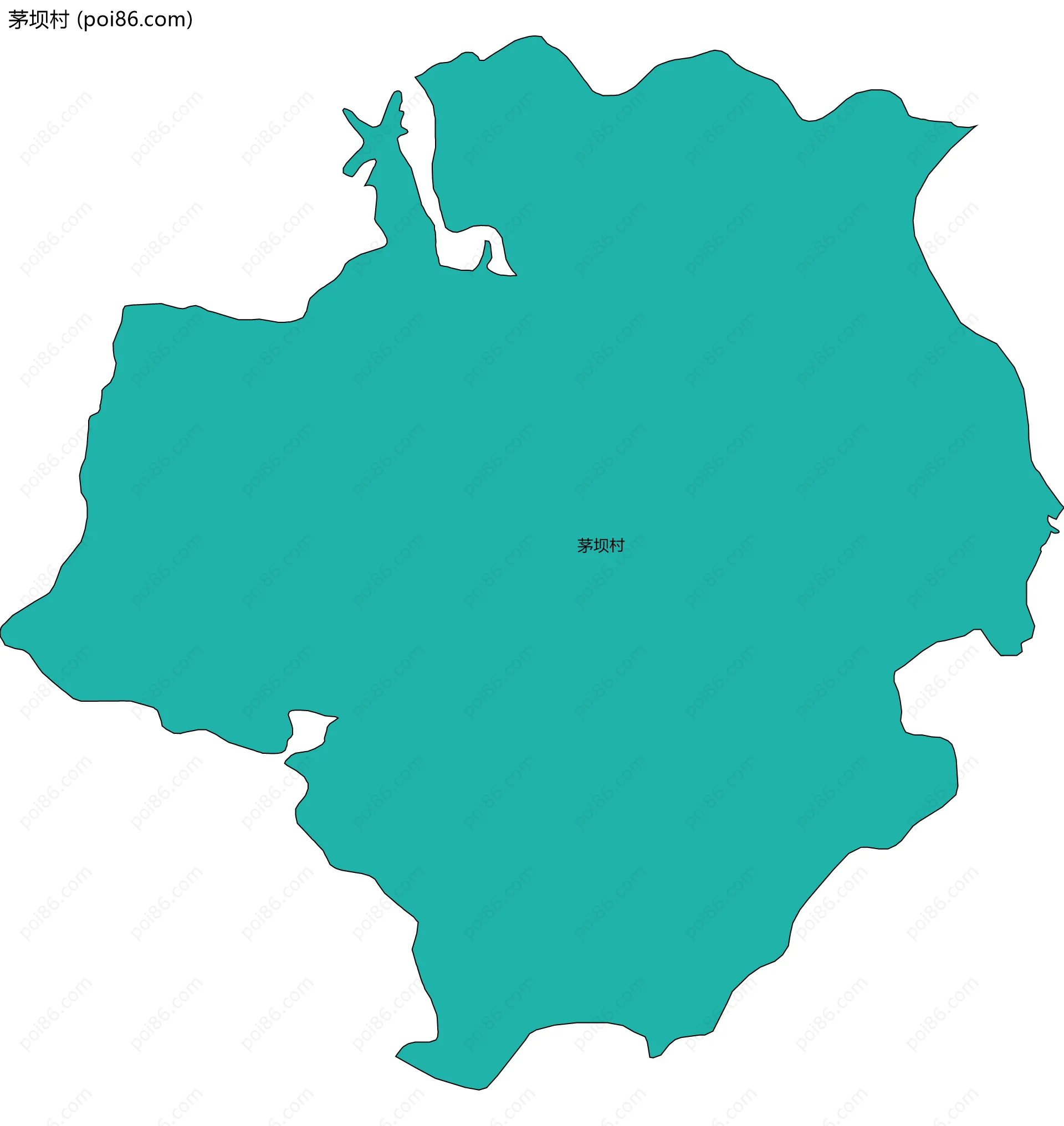 茅坝村边界地图