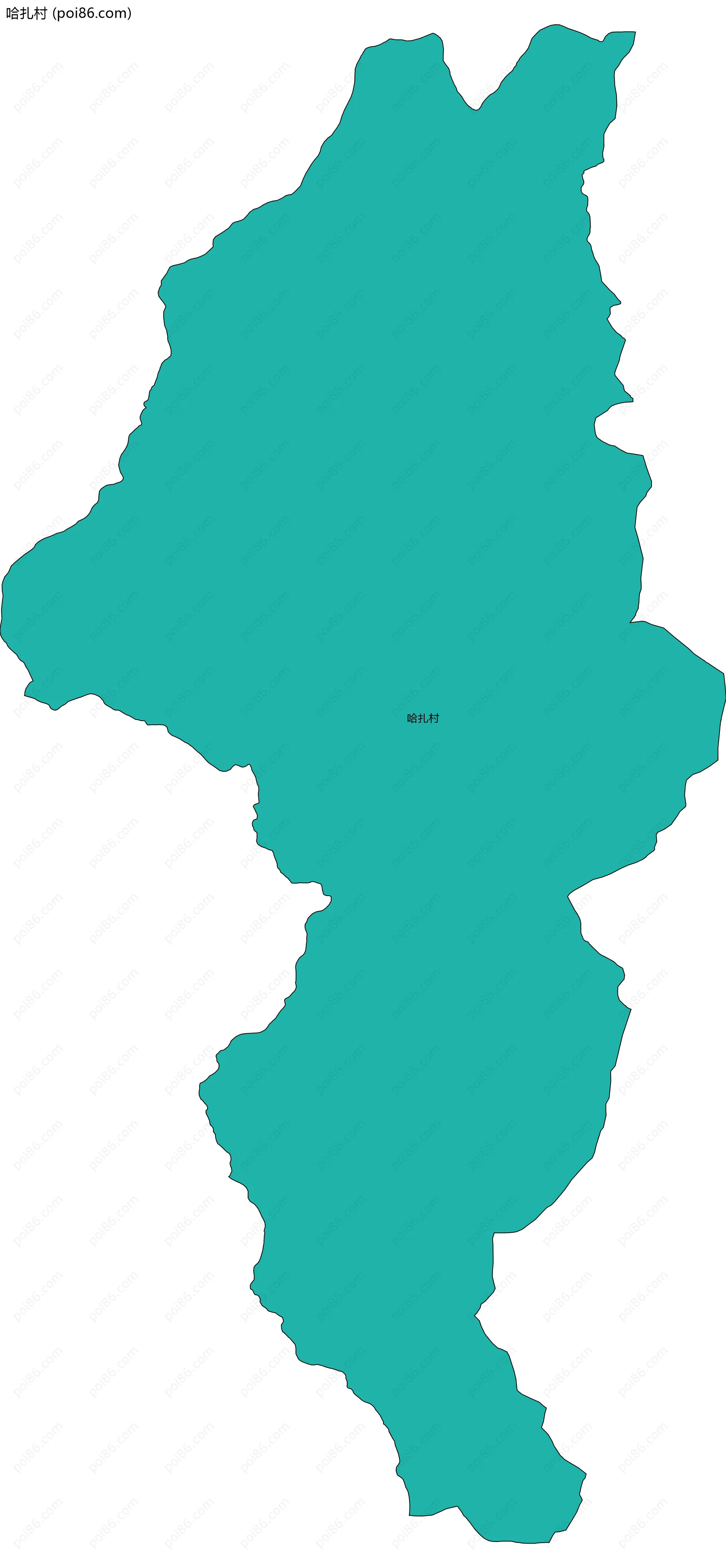 哈扎村边界地图