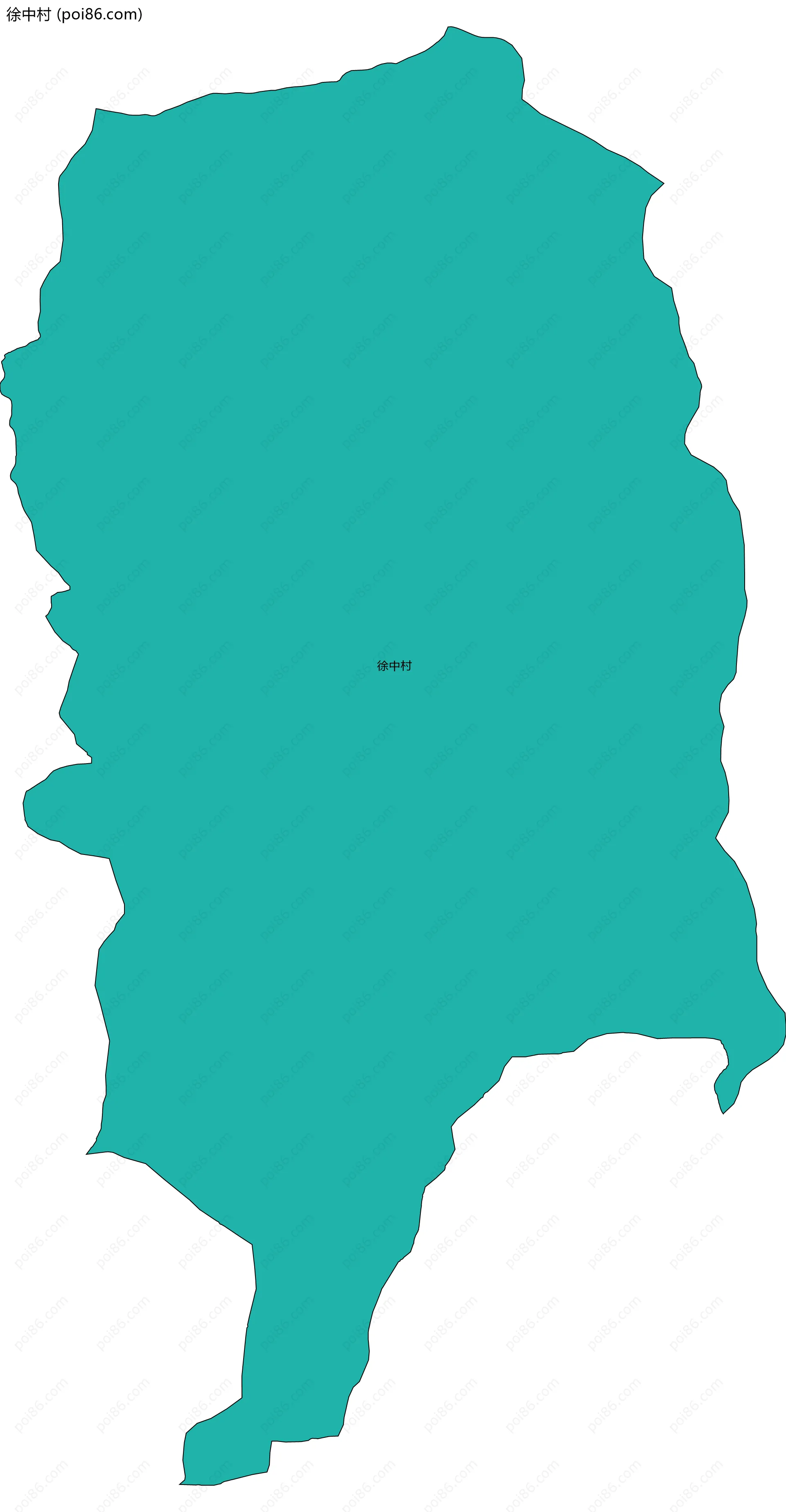 徐中村边界地图