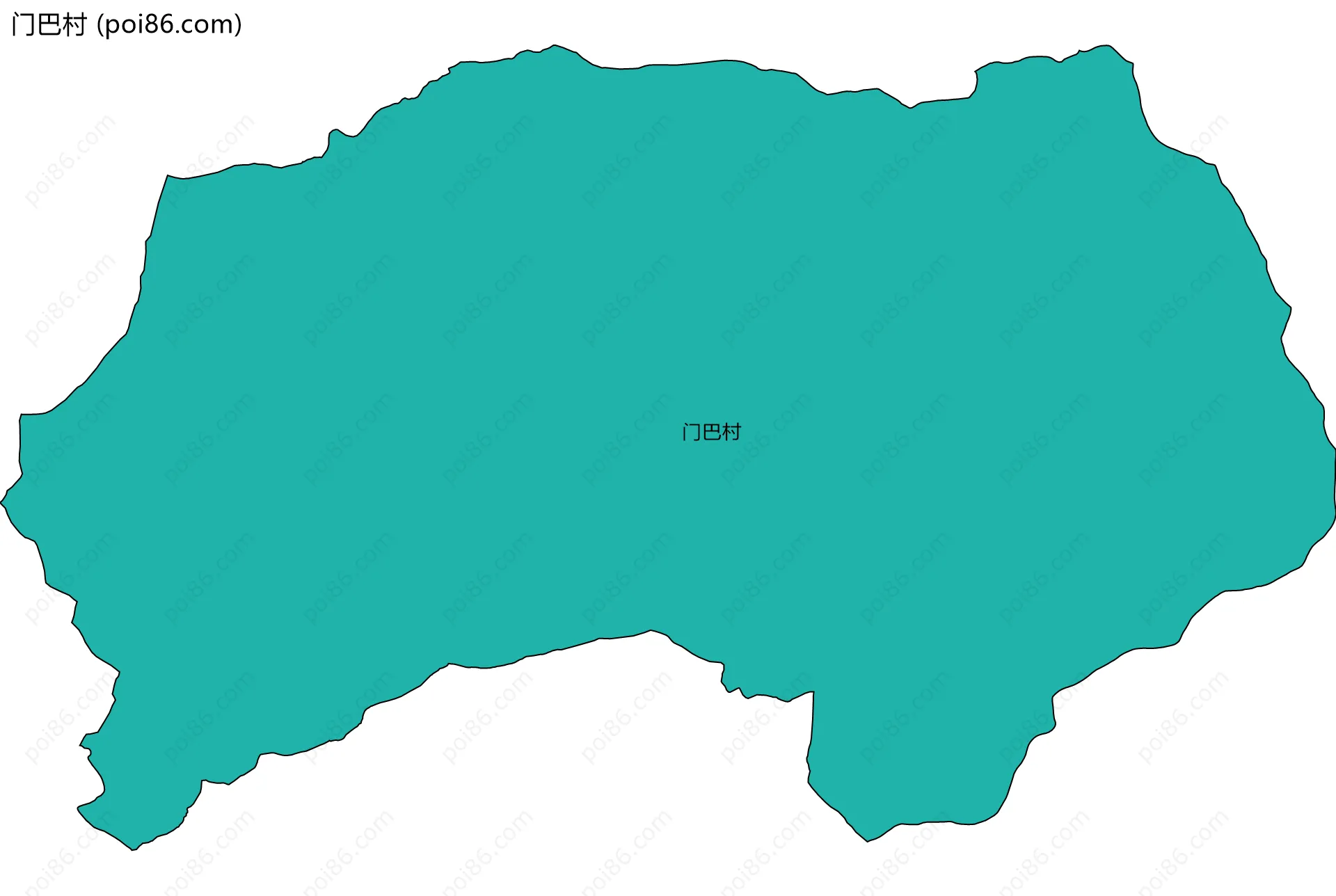 门巴村边界地图