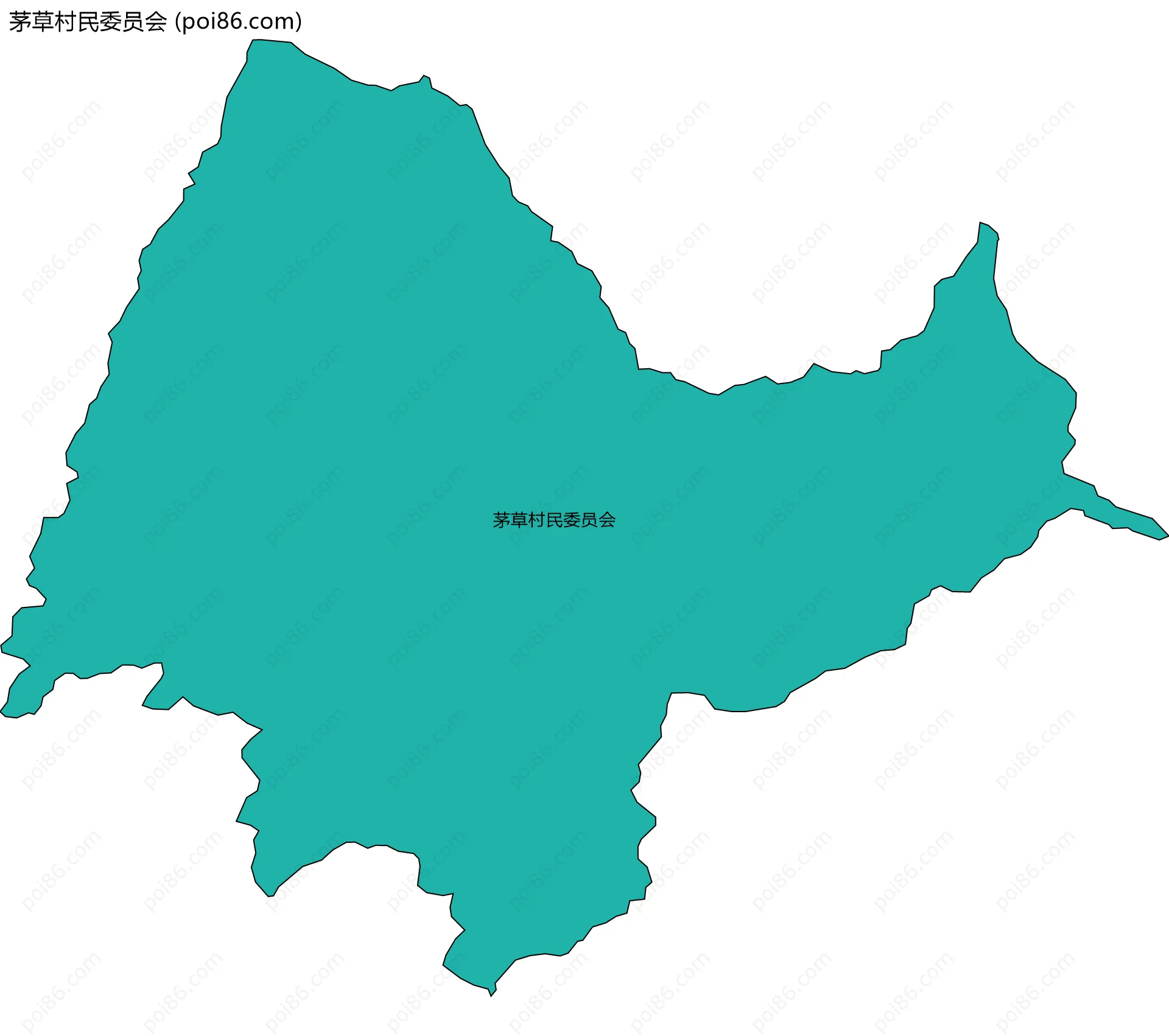 茅草村民委员会边界地图