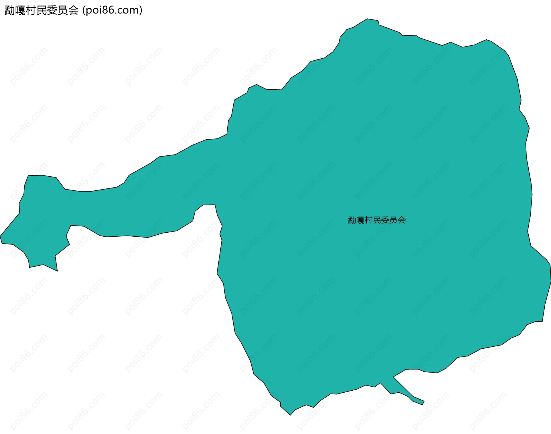 勐嘎村民委员会边界地图