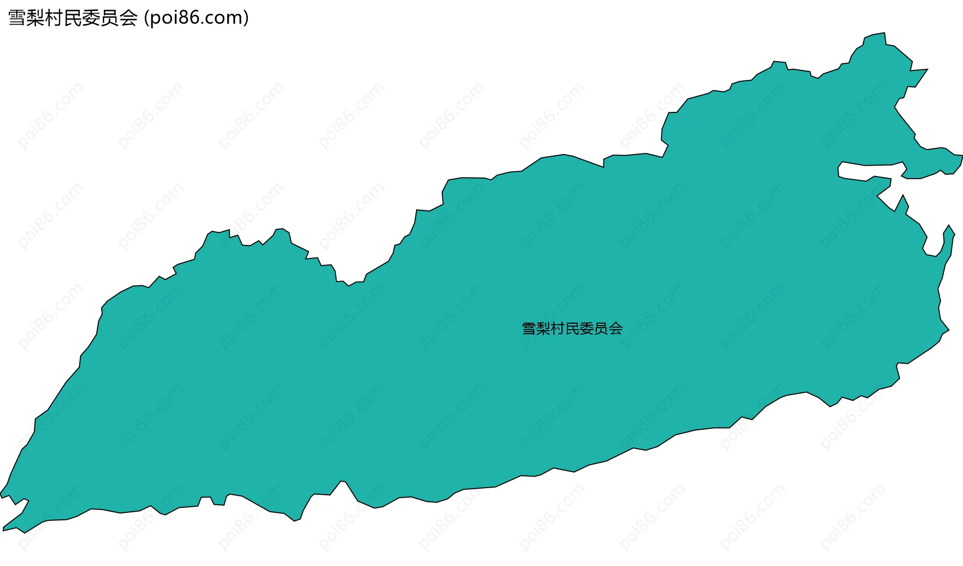 雪梨村民委员会边界地图