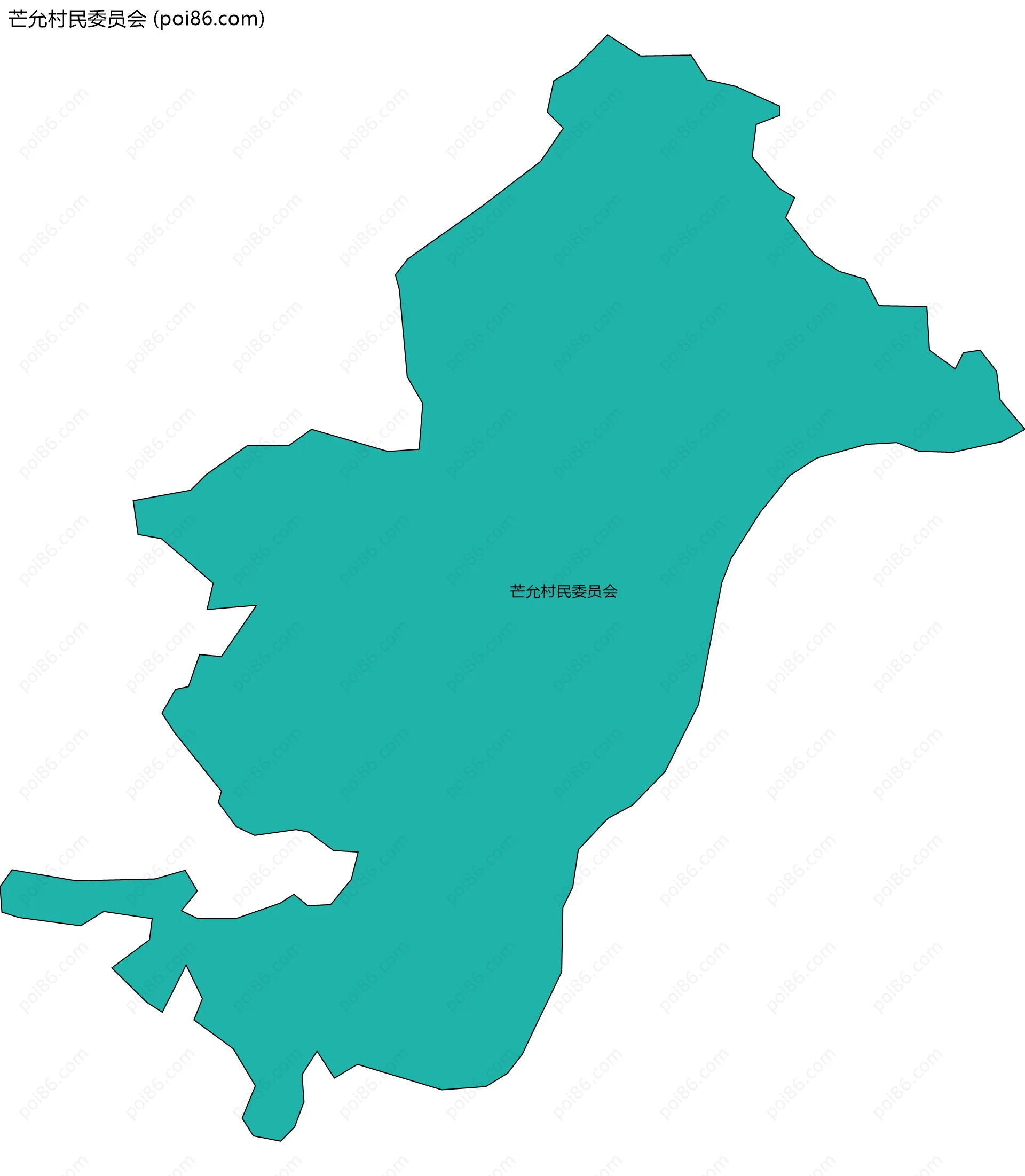 芒允村民委员会边界地图