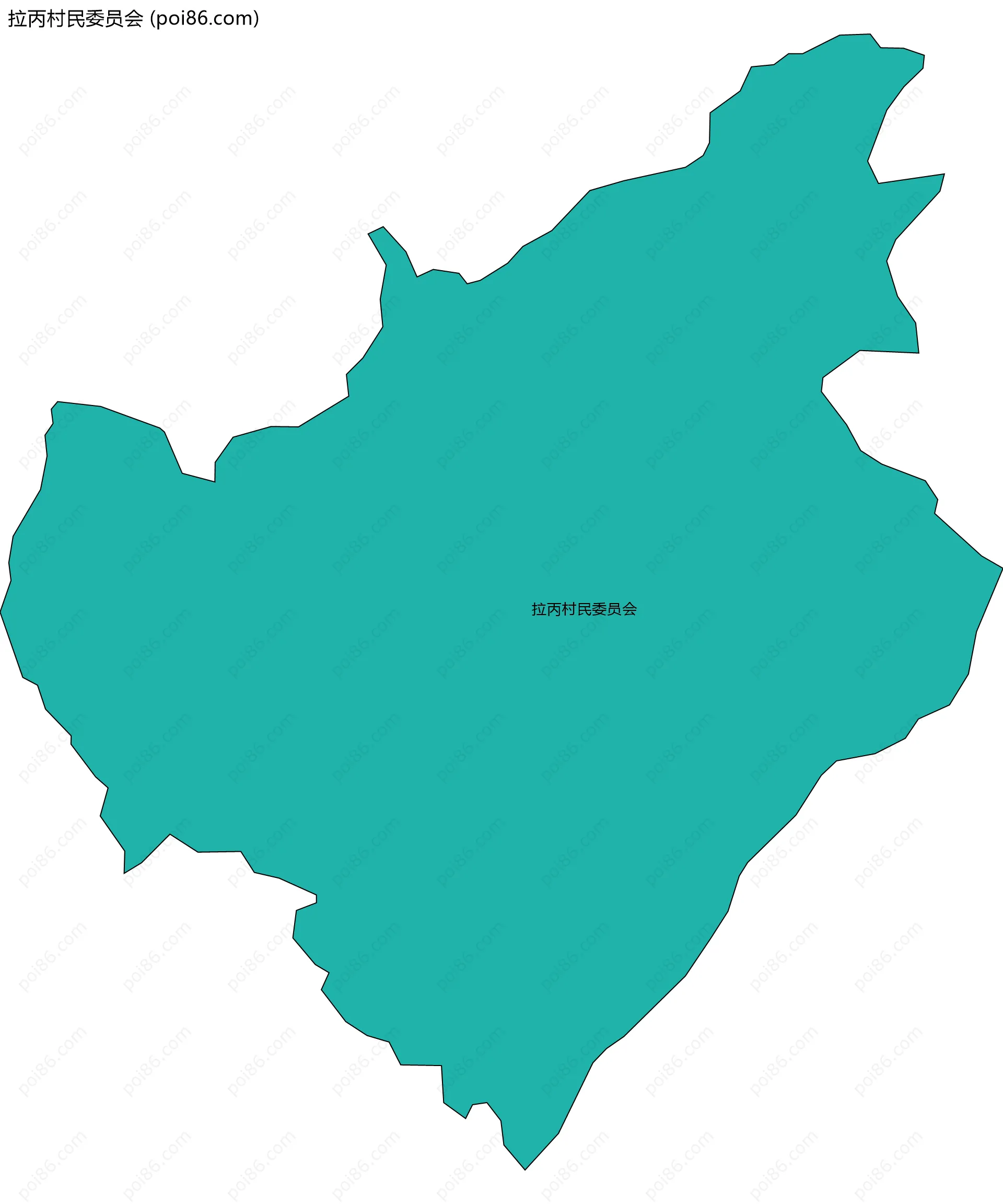 拉丙村民委员会边界地图