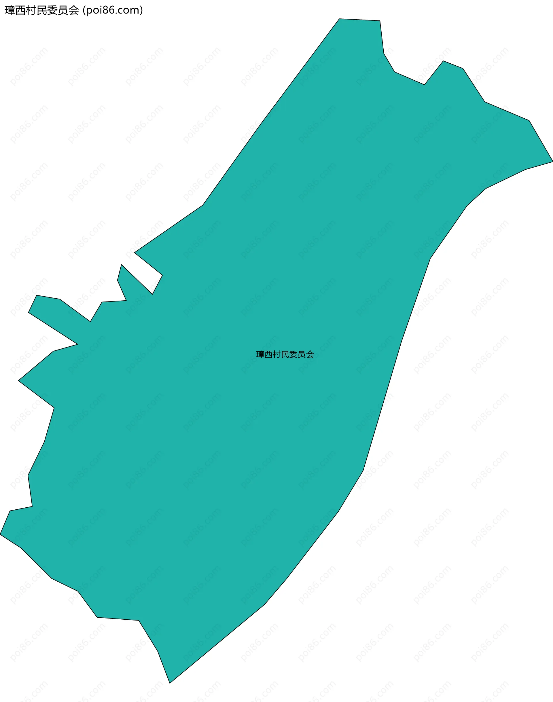 璋西村民委员会边界地图