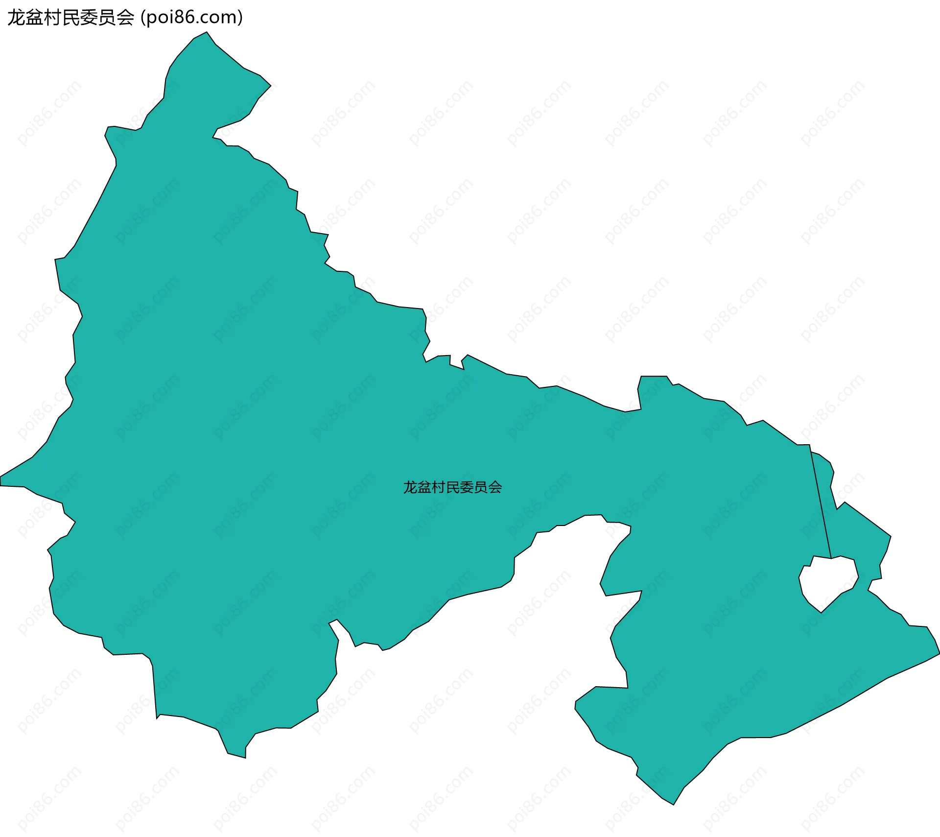 龙盆村民委员会边界地图