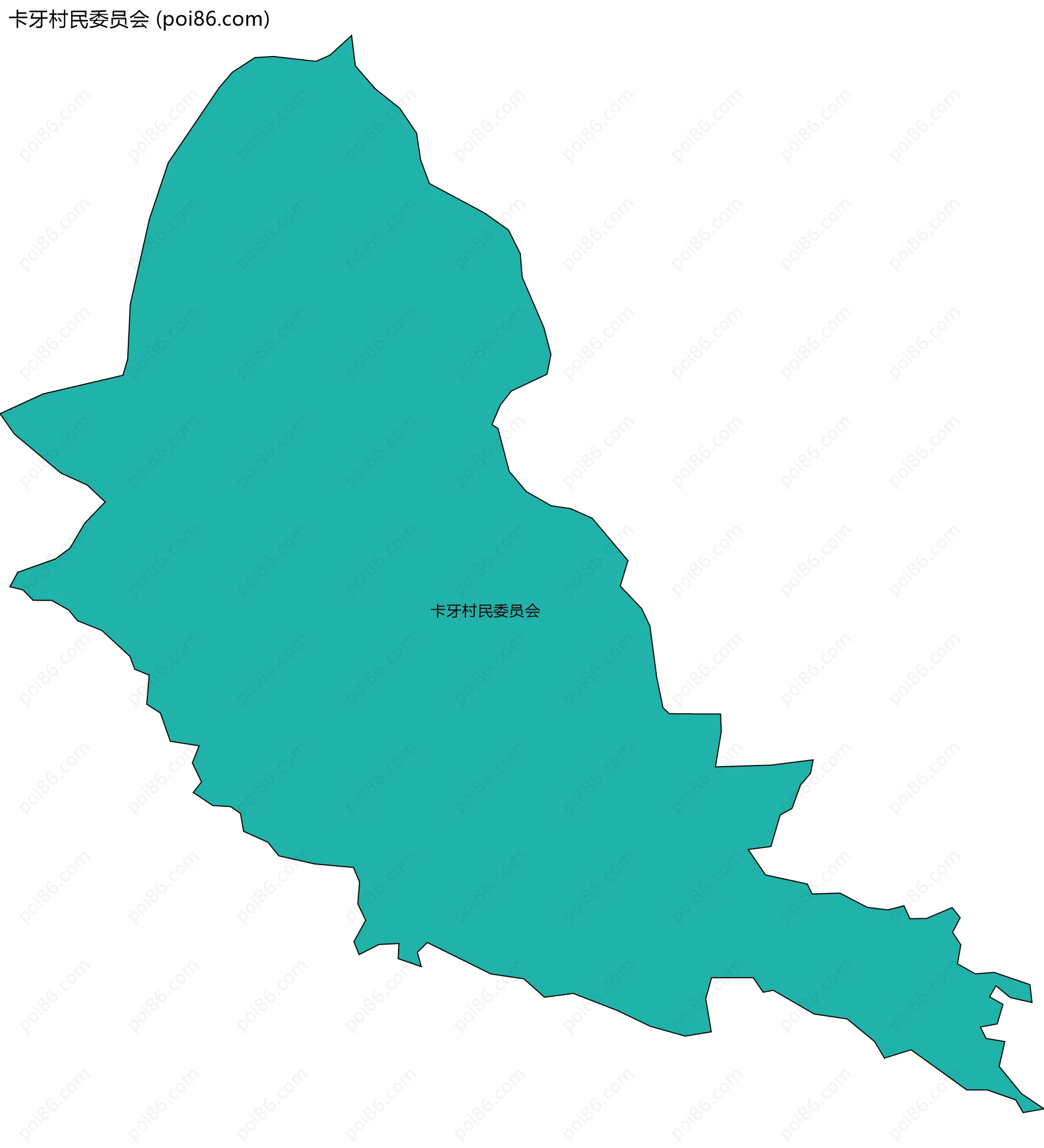 卡牙村民委员会边界地图