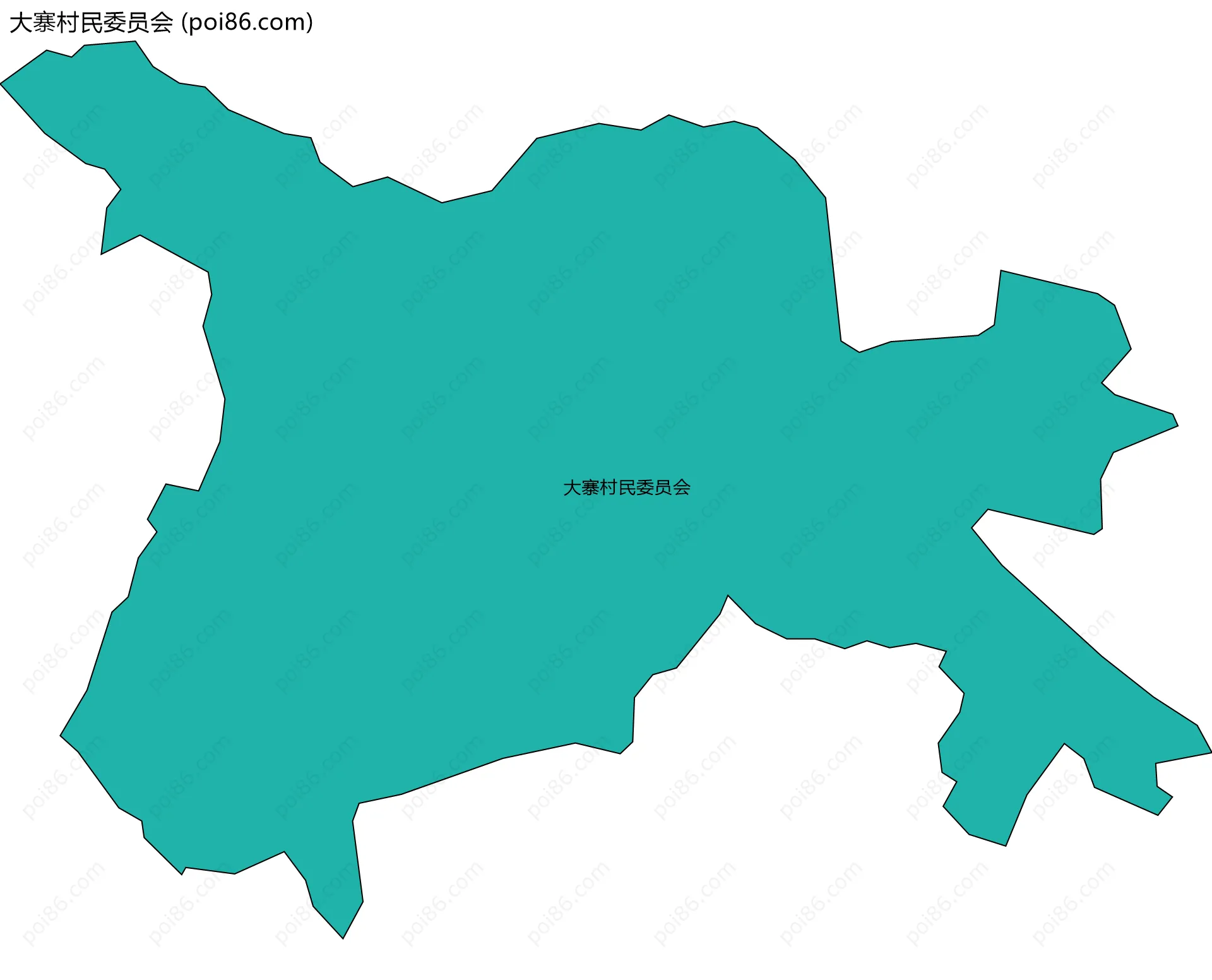 大寨村民委员会边界地图