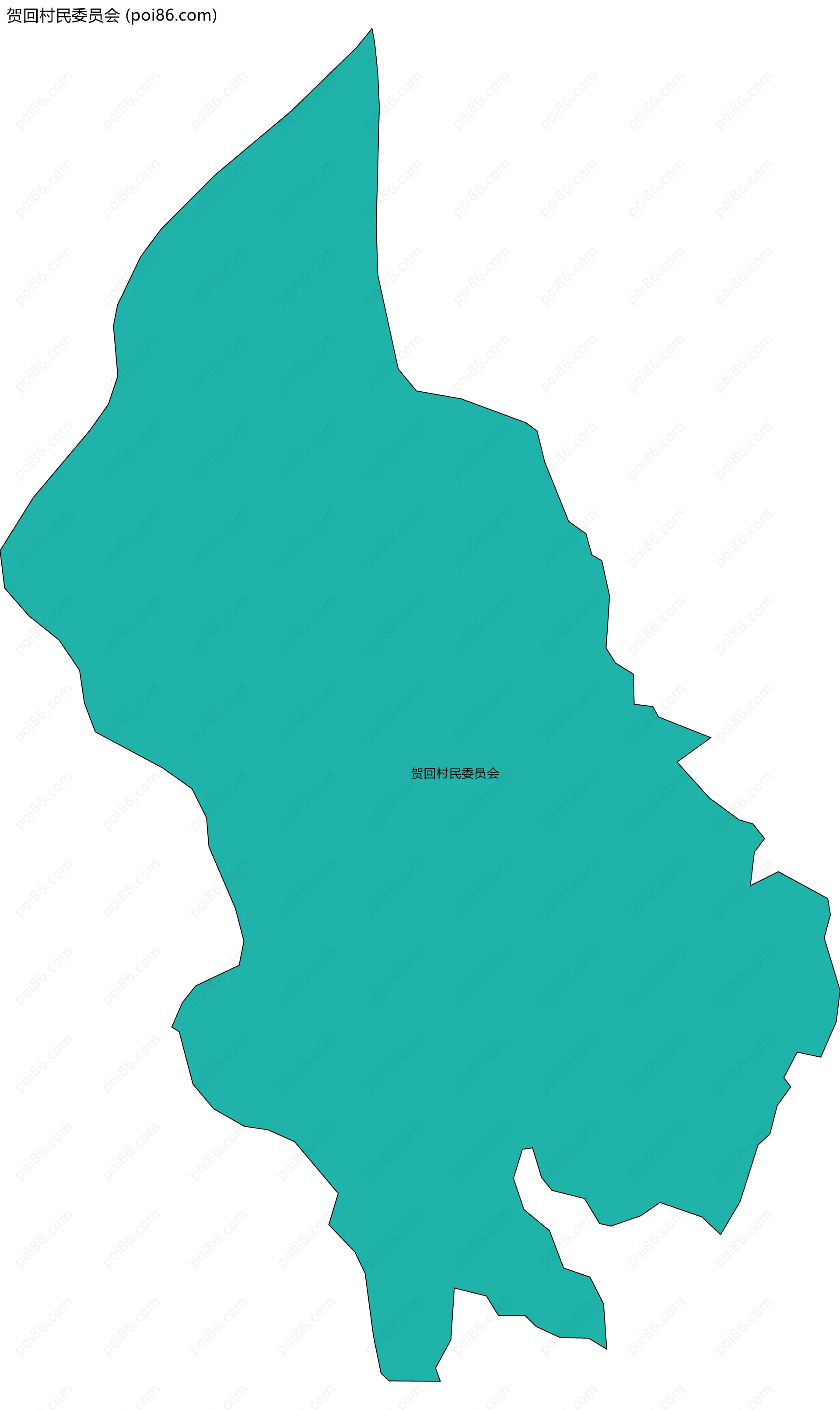贺回村民委员会边界地图