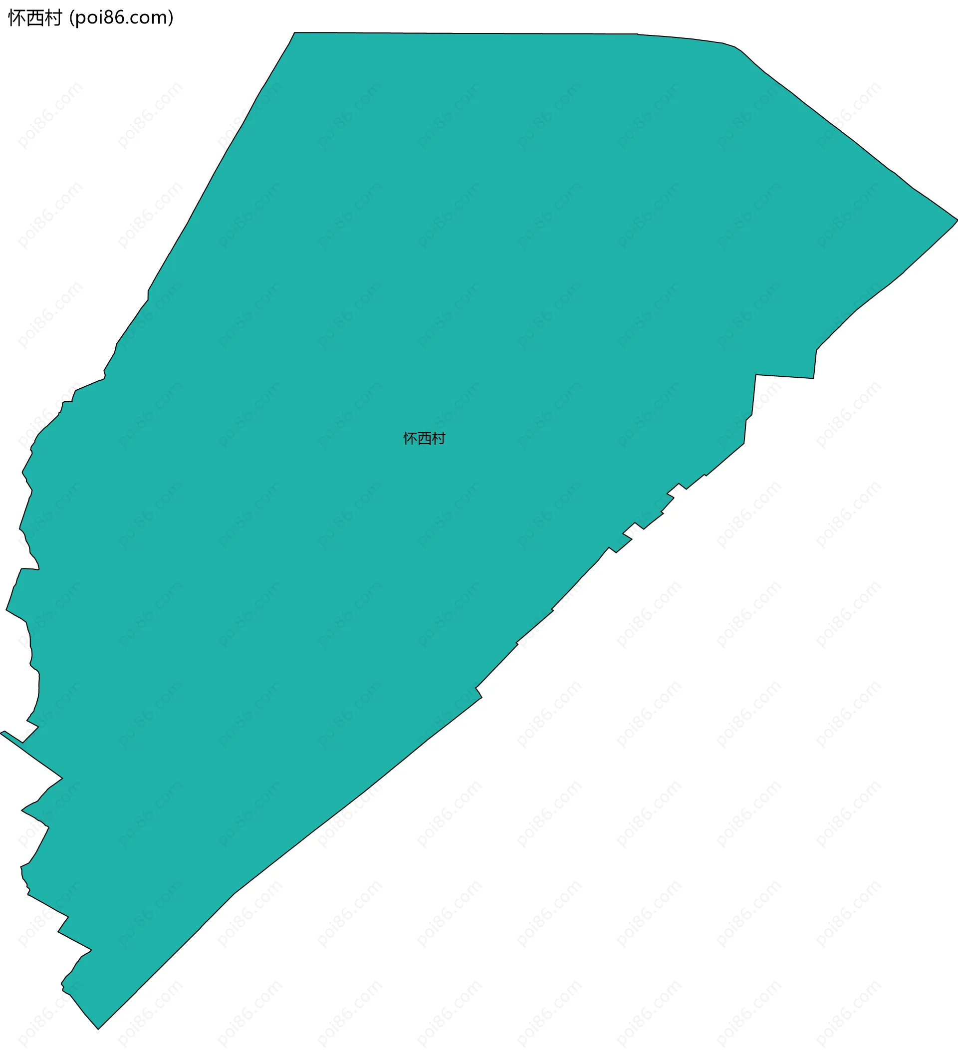 怀西村边界地图