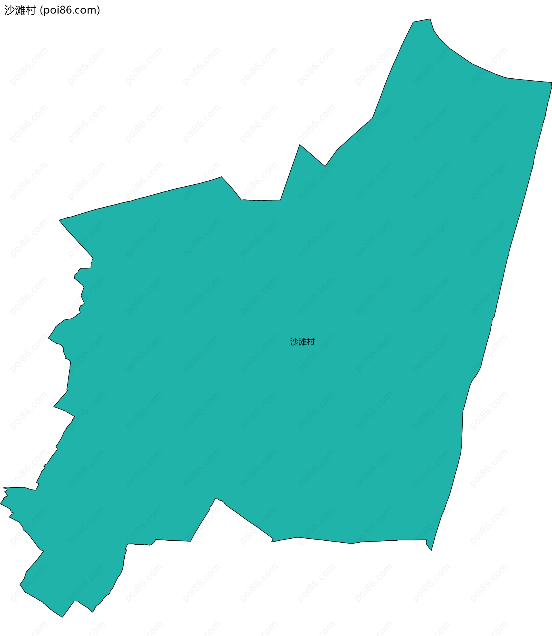 沙滩村边界地图