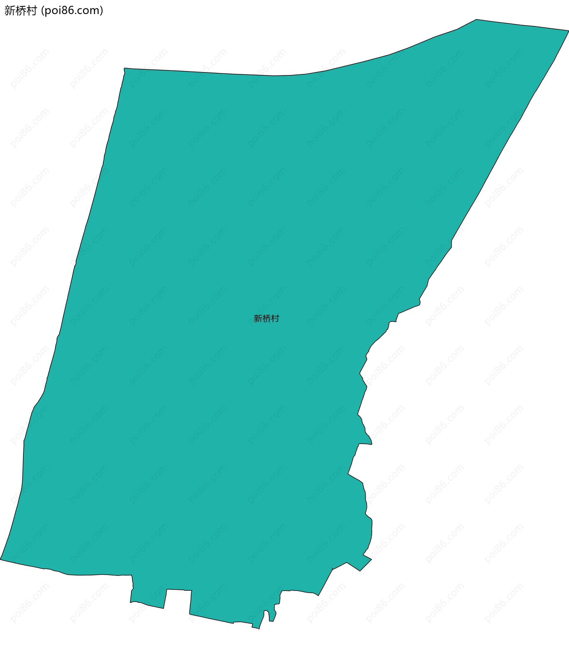 新桥村边界地图
