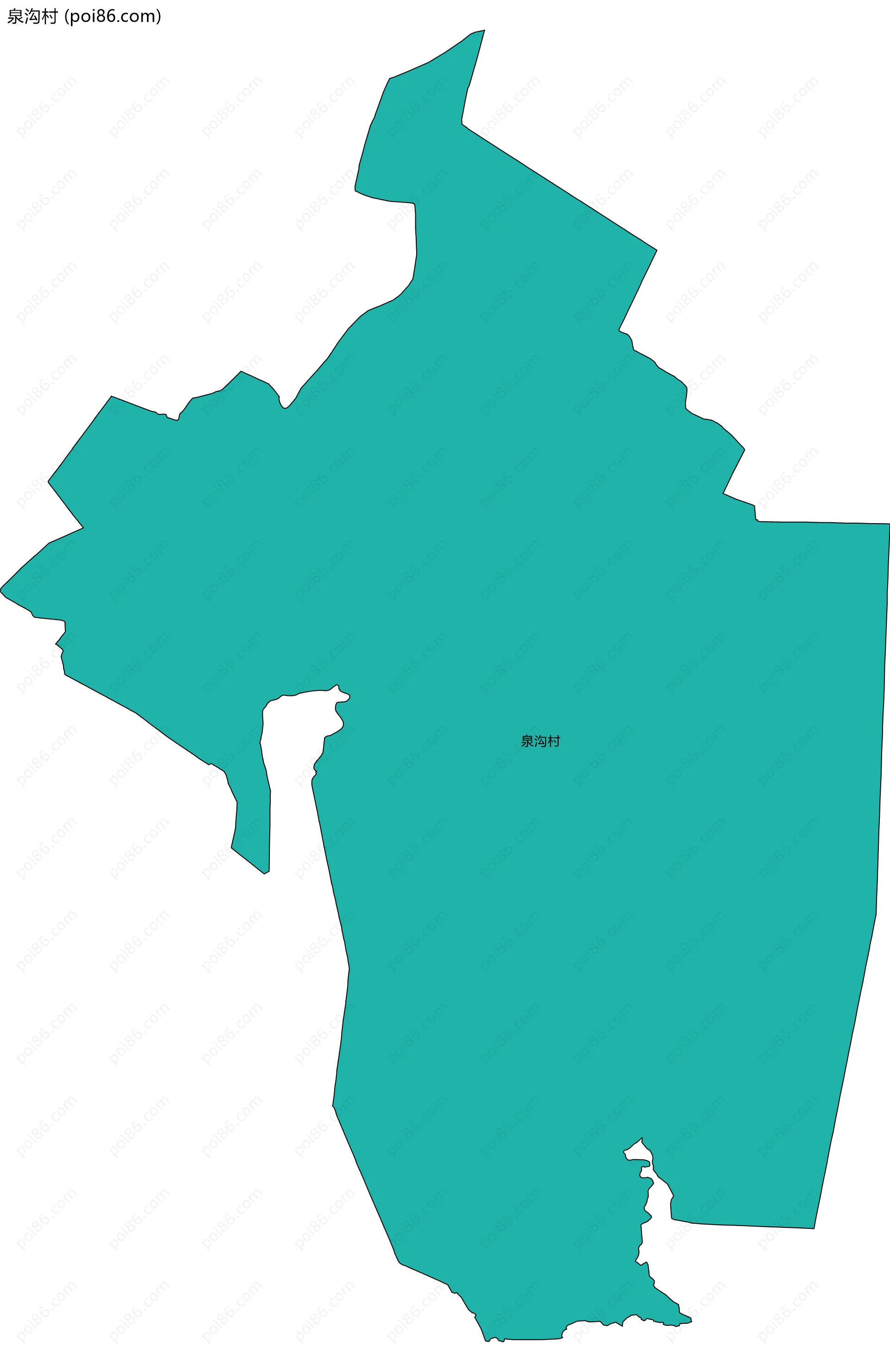 泉沟村边界地图