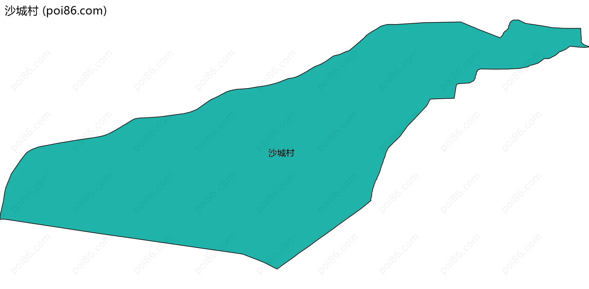 沙城村边界地图