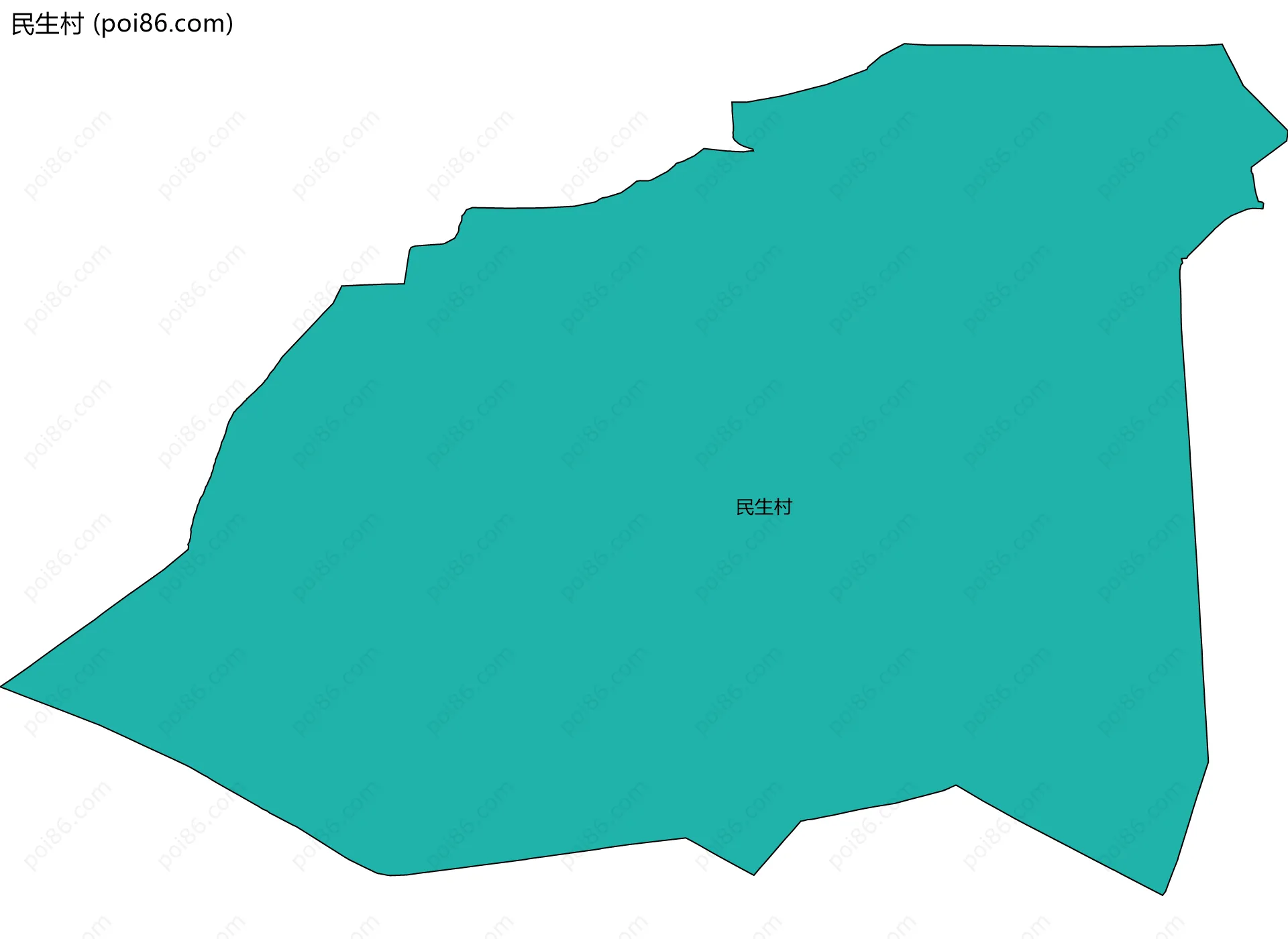 民生村边界地图