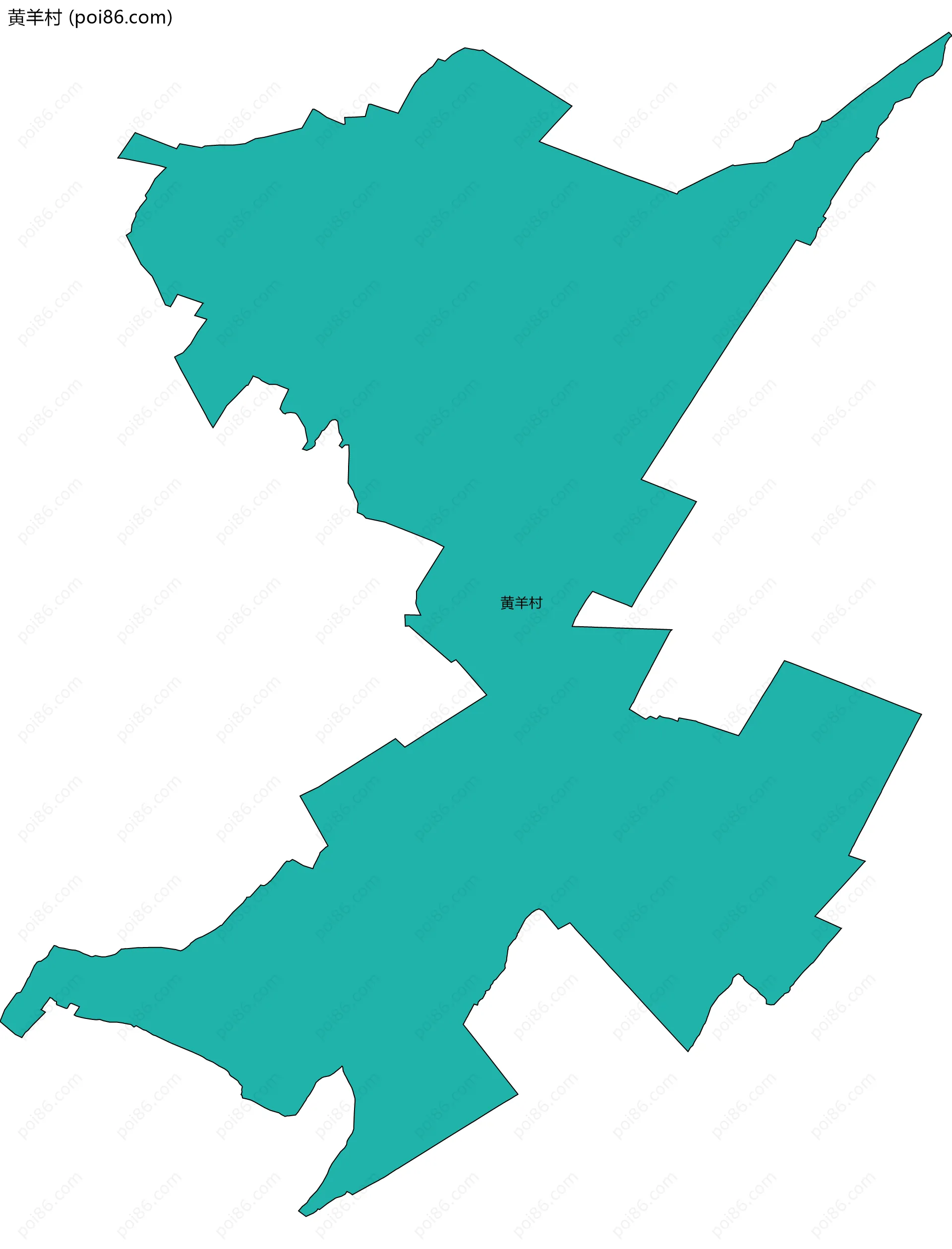 黄羊村边界地图
