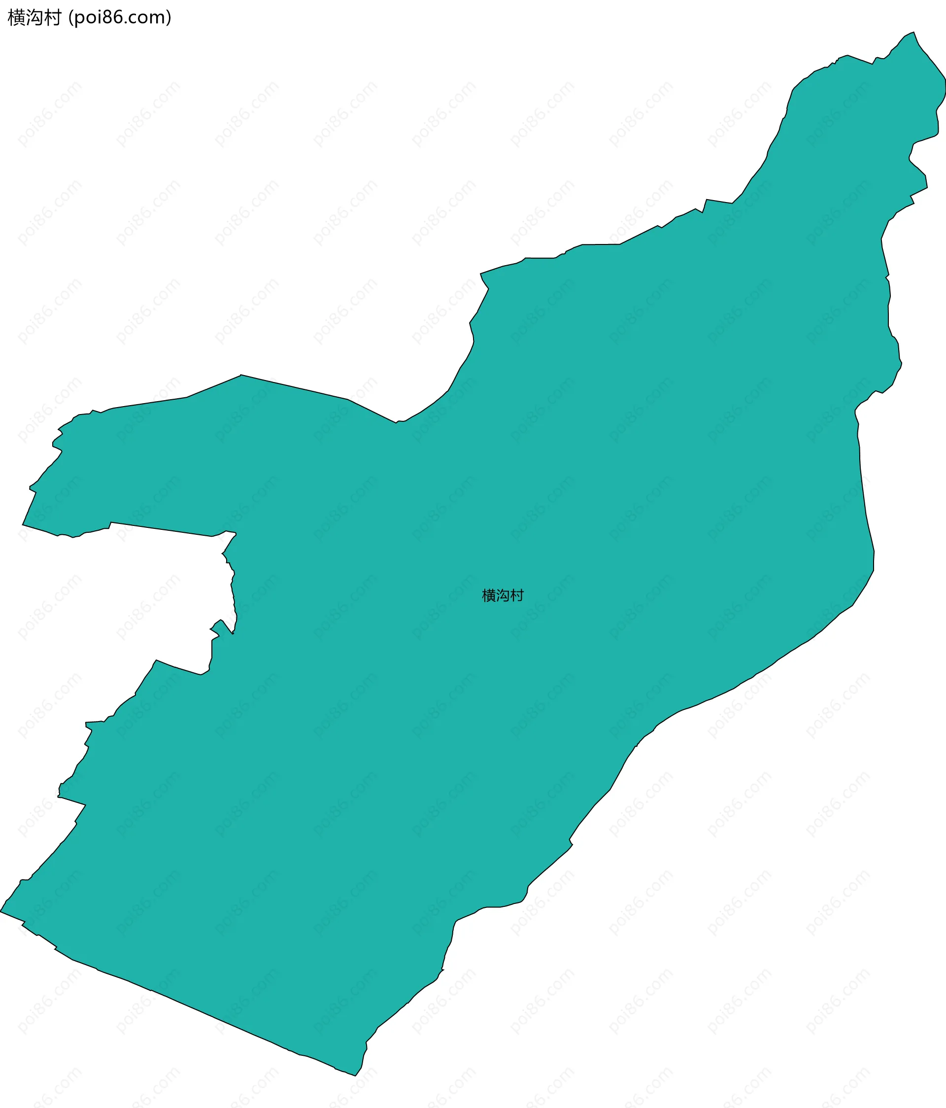 横沟村边界地图