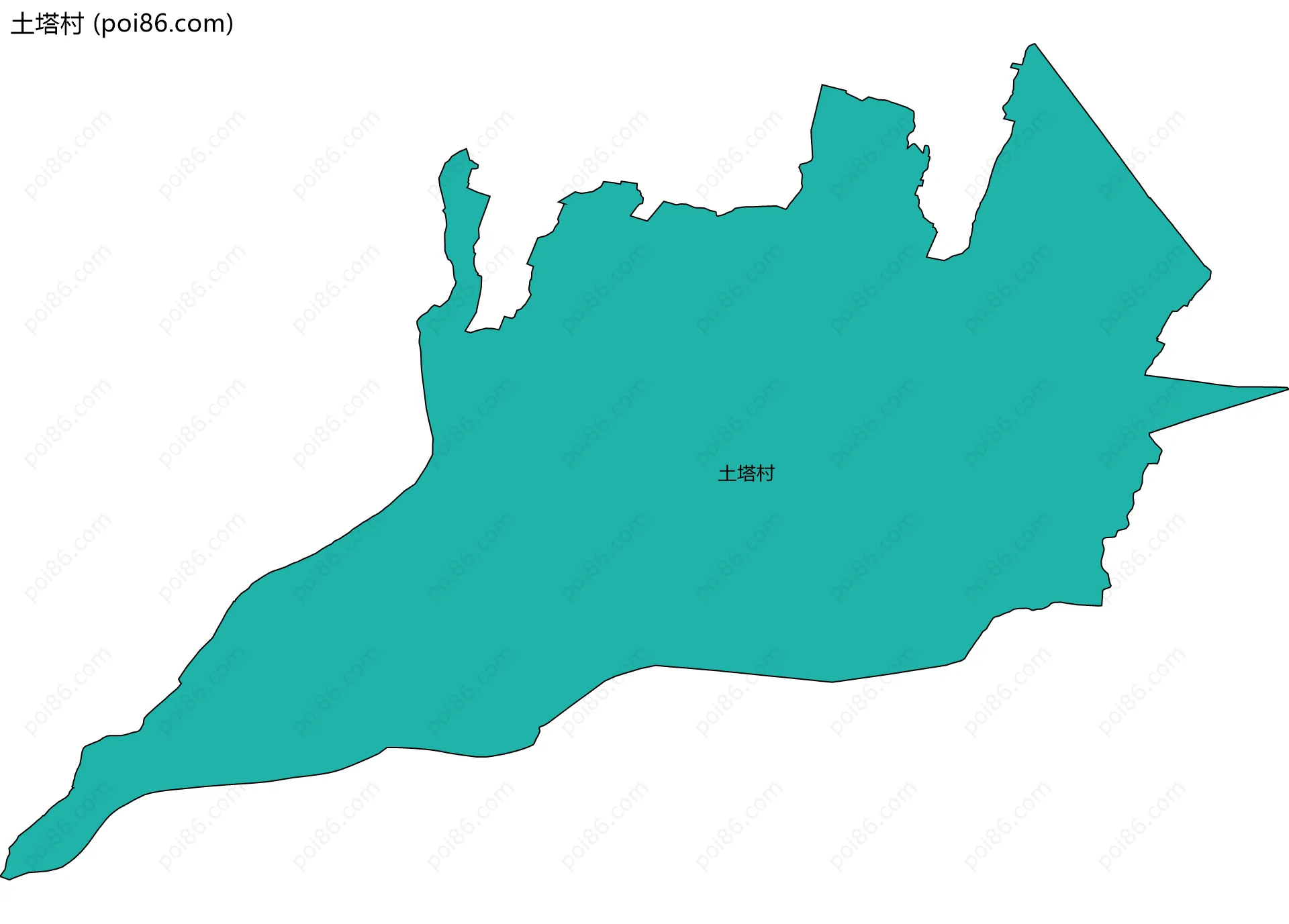 土塔村边界地图