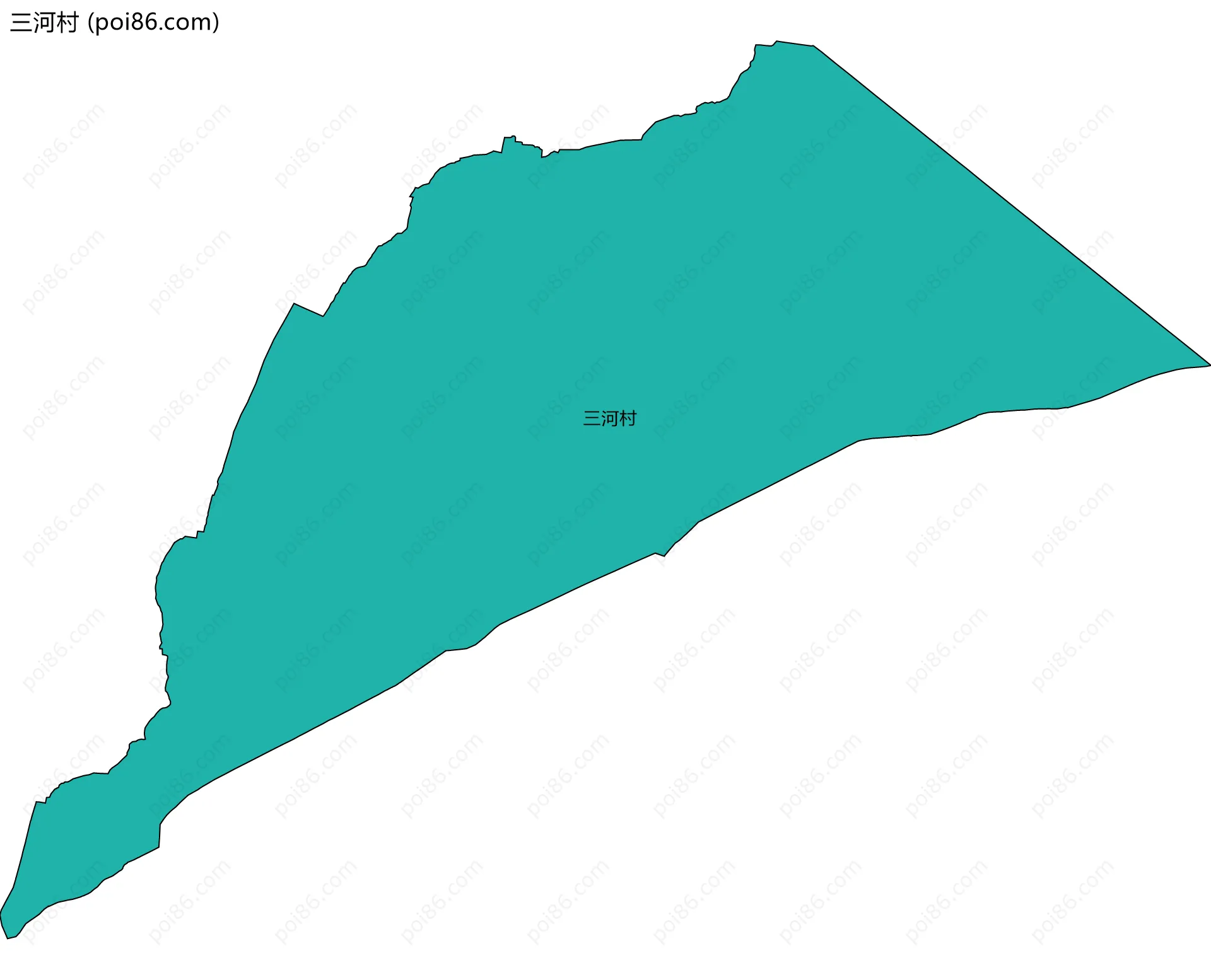 三河村边界地图