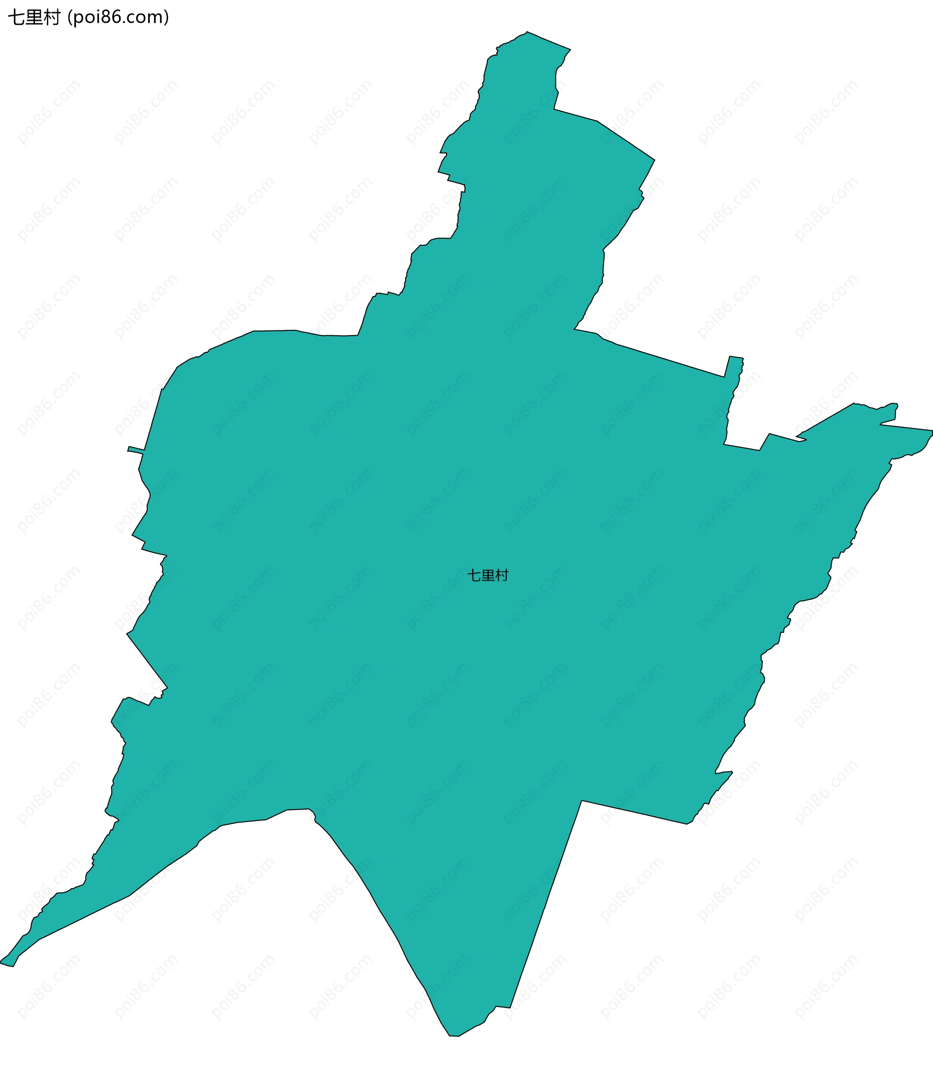 七里村边界地图