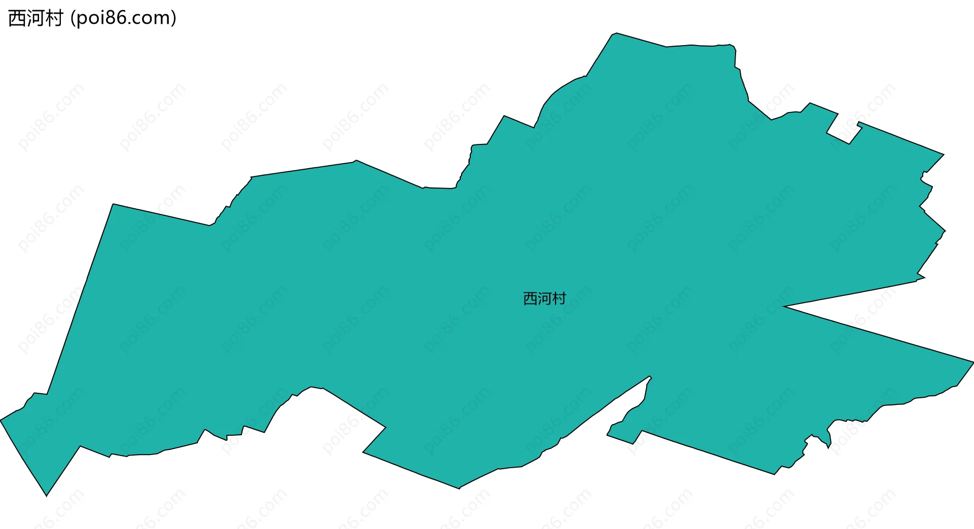 西河村边界地图