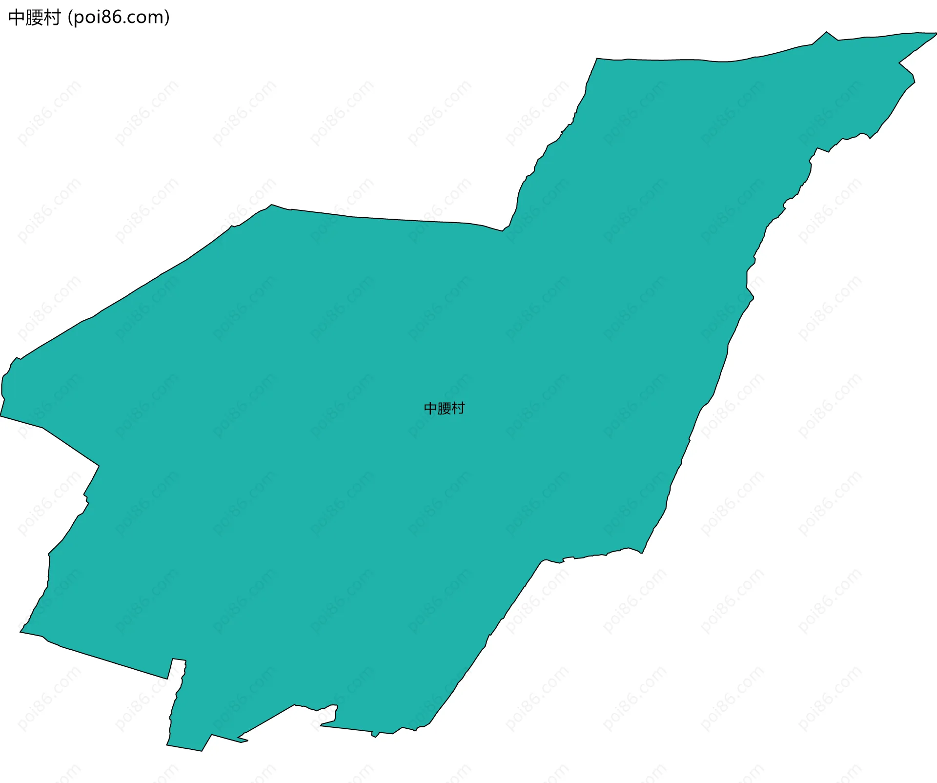 中腰村边界地图