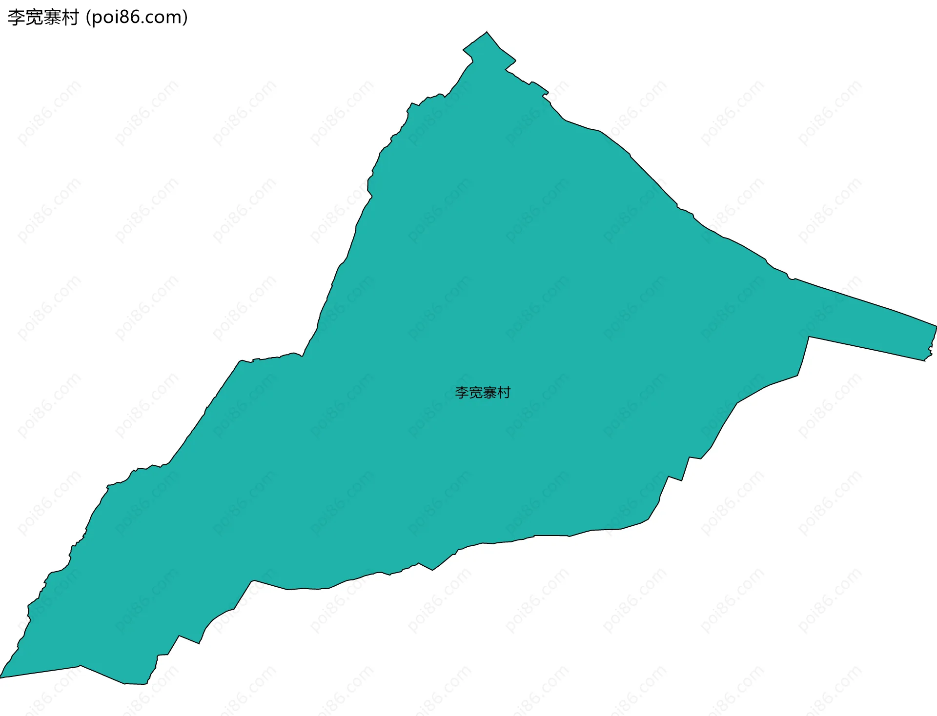 李宽寨村边界地图