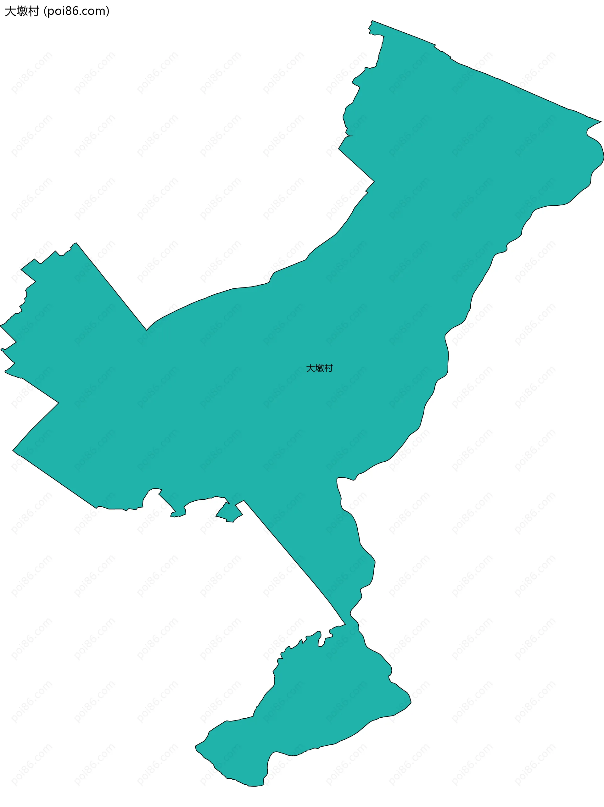 大墩村边界地图